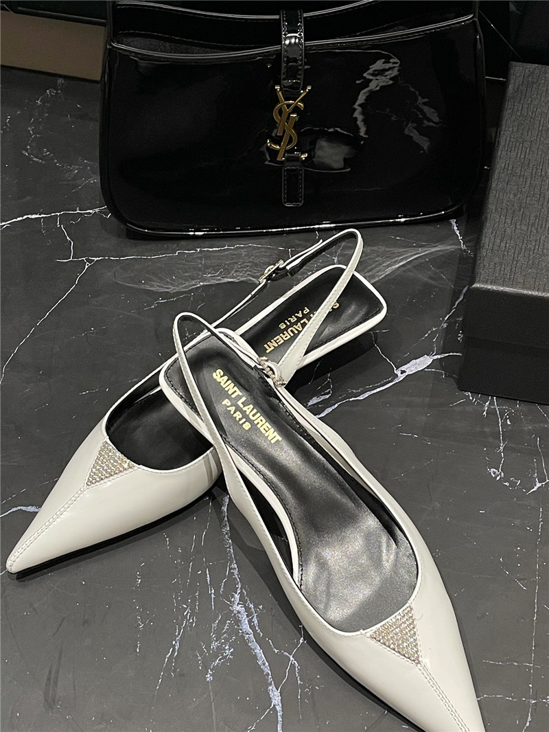 YSL new pointed rhinestone small high heels - Sneaker Replica Workshop