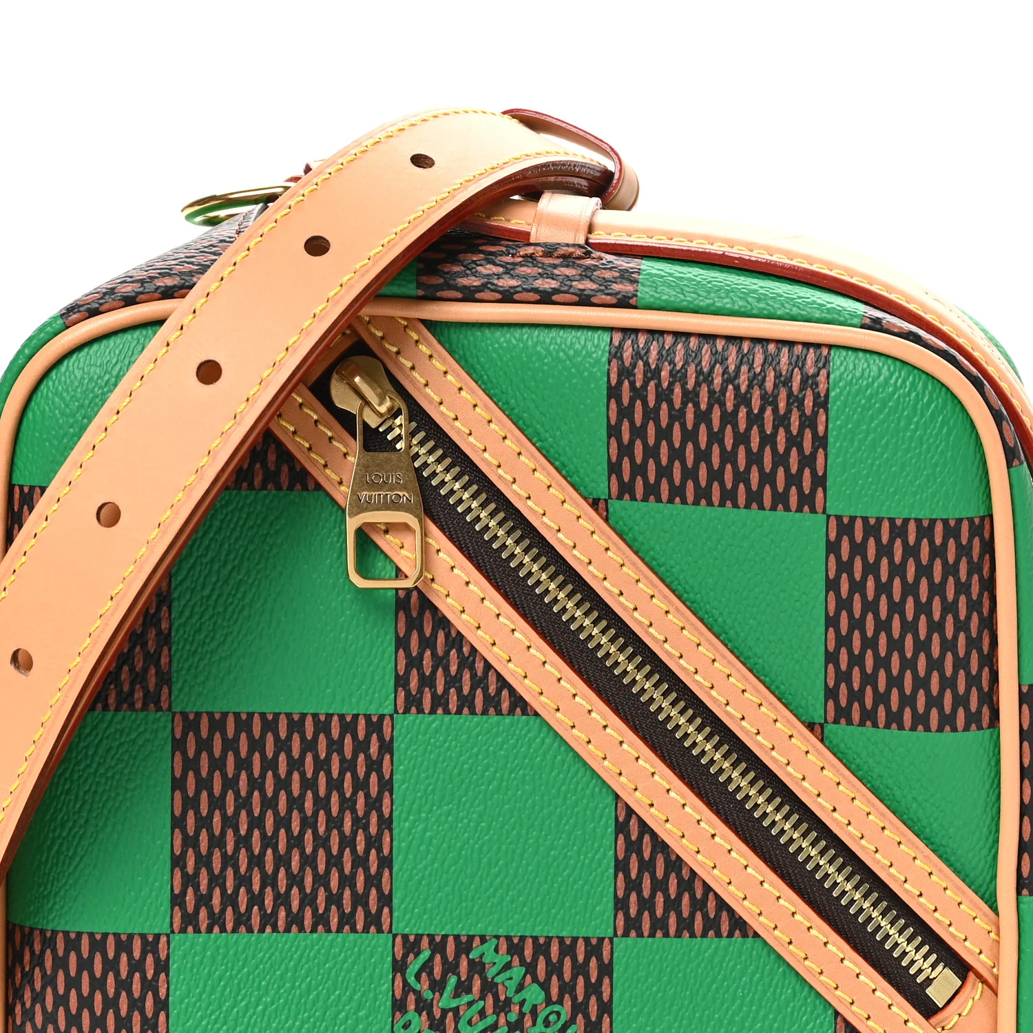 Damier Pop Chess Messenger Green - Top Club