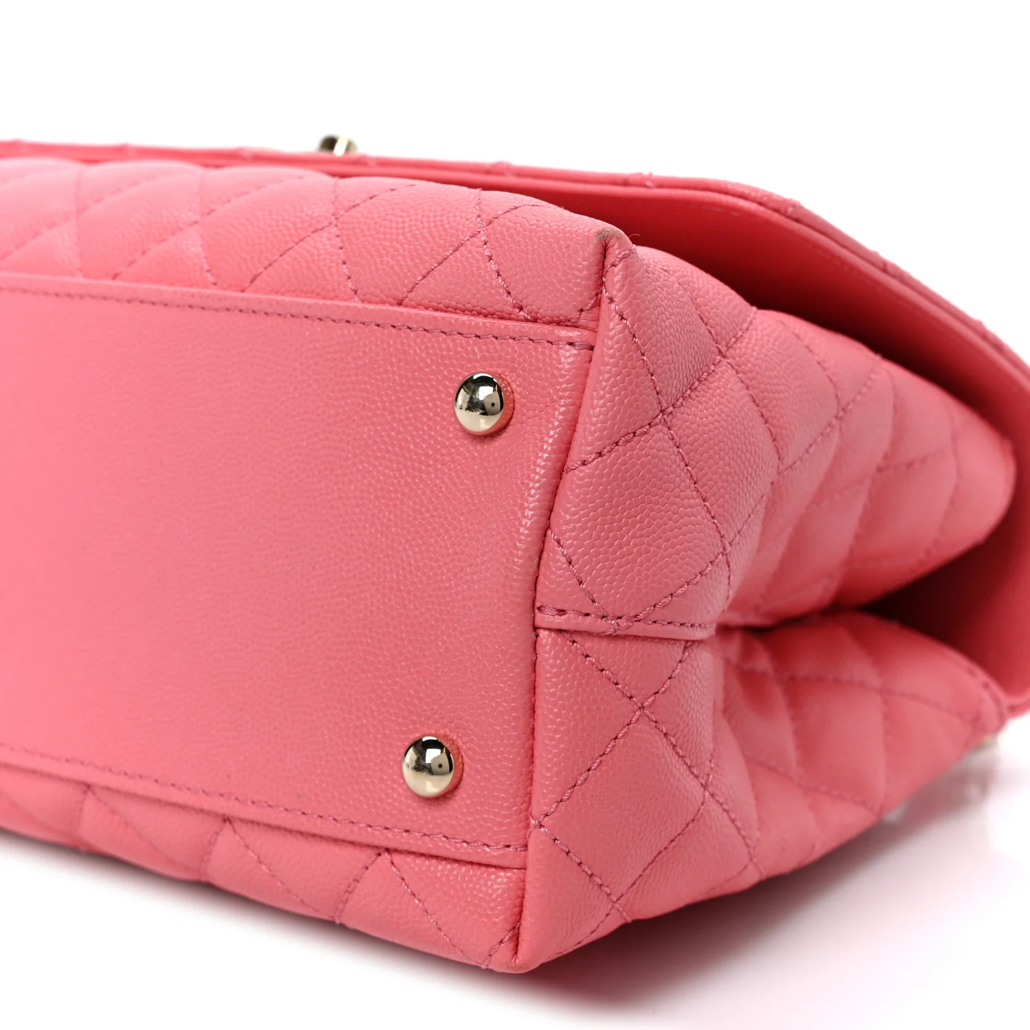 Caviar Quilted Small Coco Handle Flap Pink - Top Club
