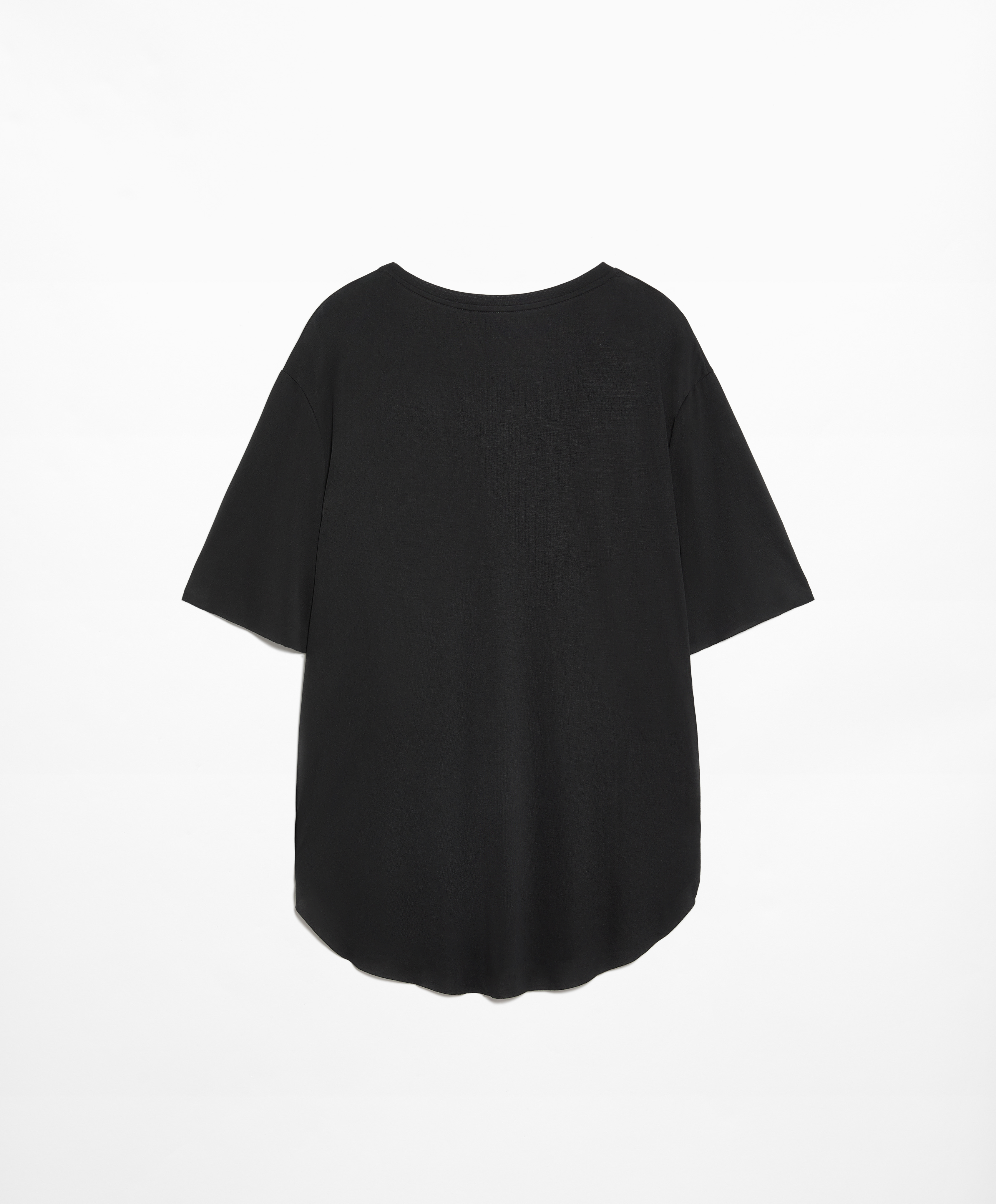 OYSHO Modal blend short-sleeved slogan T-shirt
