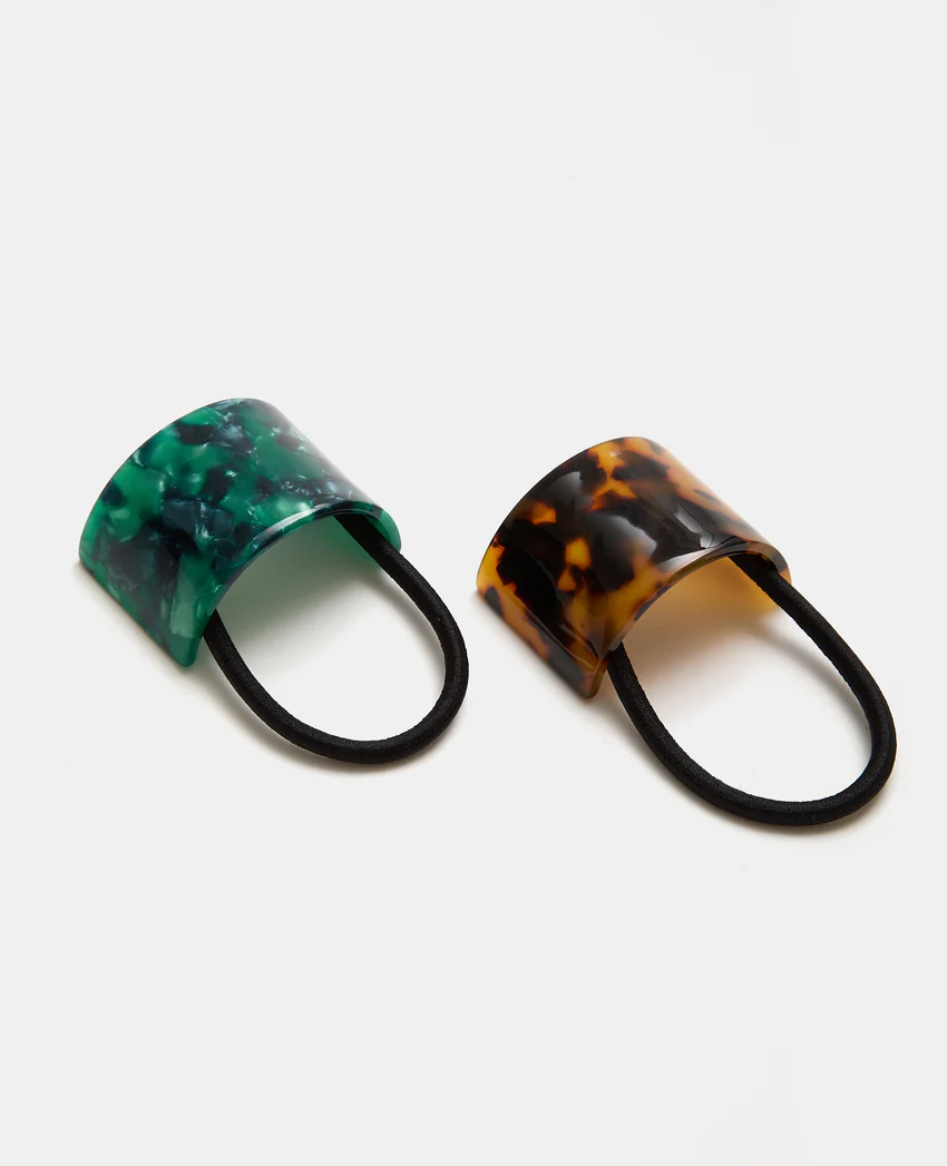 Pimkie Lot de 2 élastiques avec déco façon écaille
