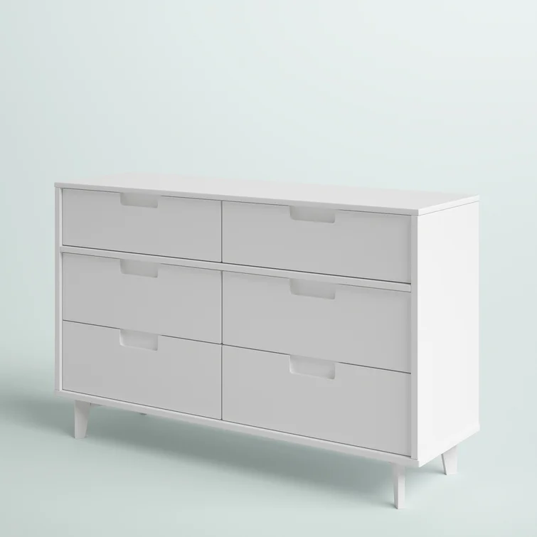 Yarber Groove 6 Drawer Double Dresser