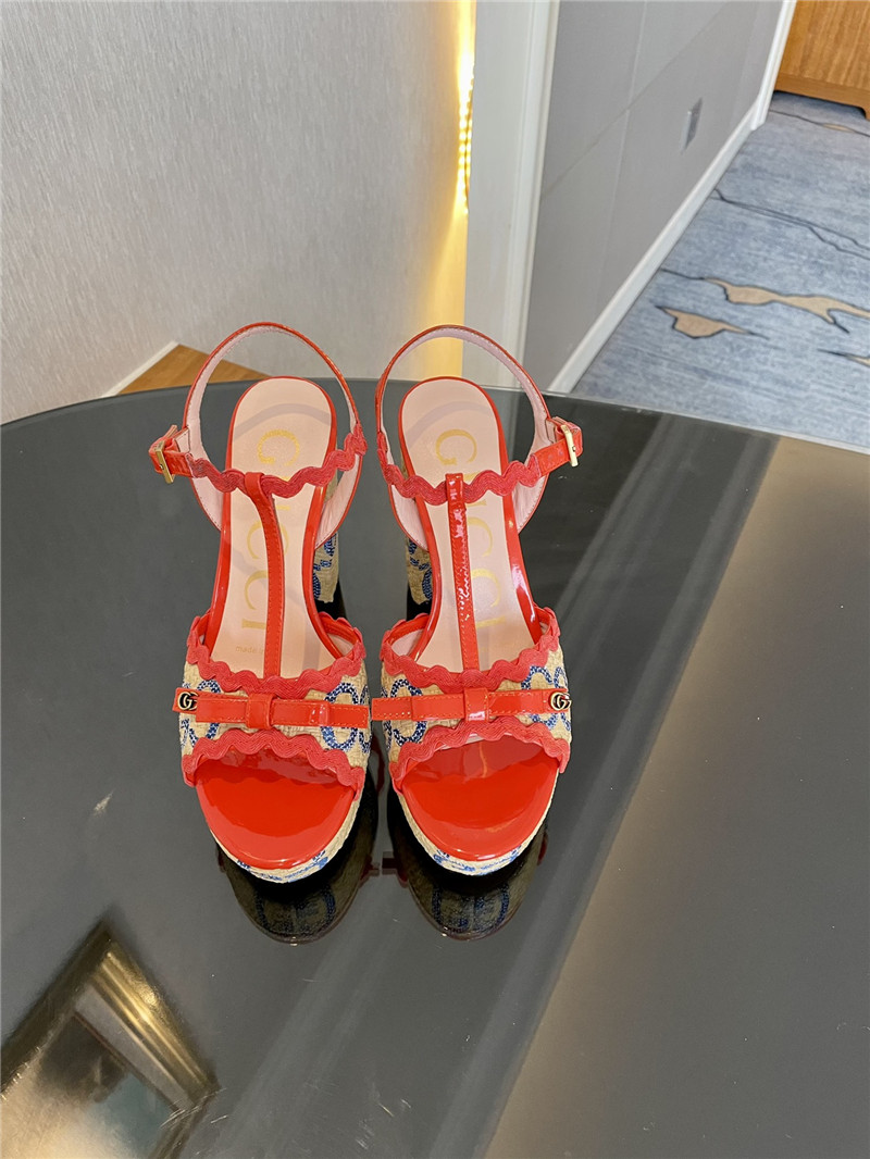 gucci spring new straw platform high heels - Sneaker Replica Workshop