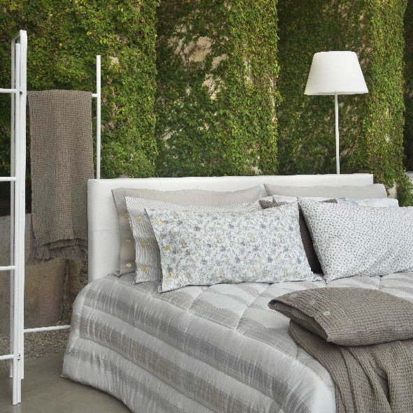 Copriletto Trapuntato In Percalle Regimental 220X260 Grigio Bellora