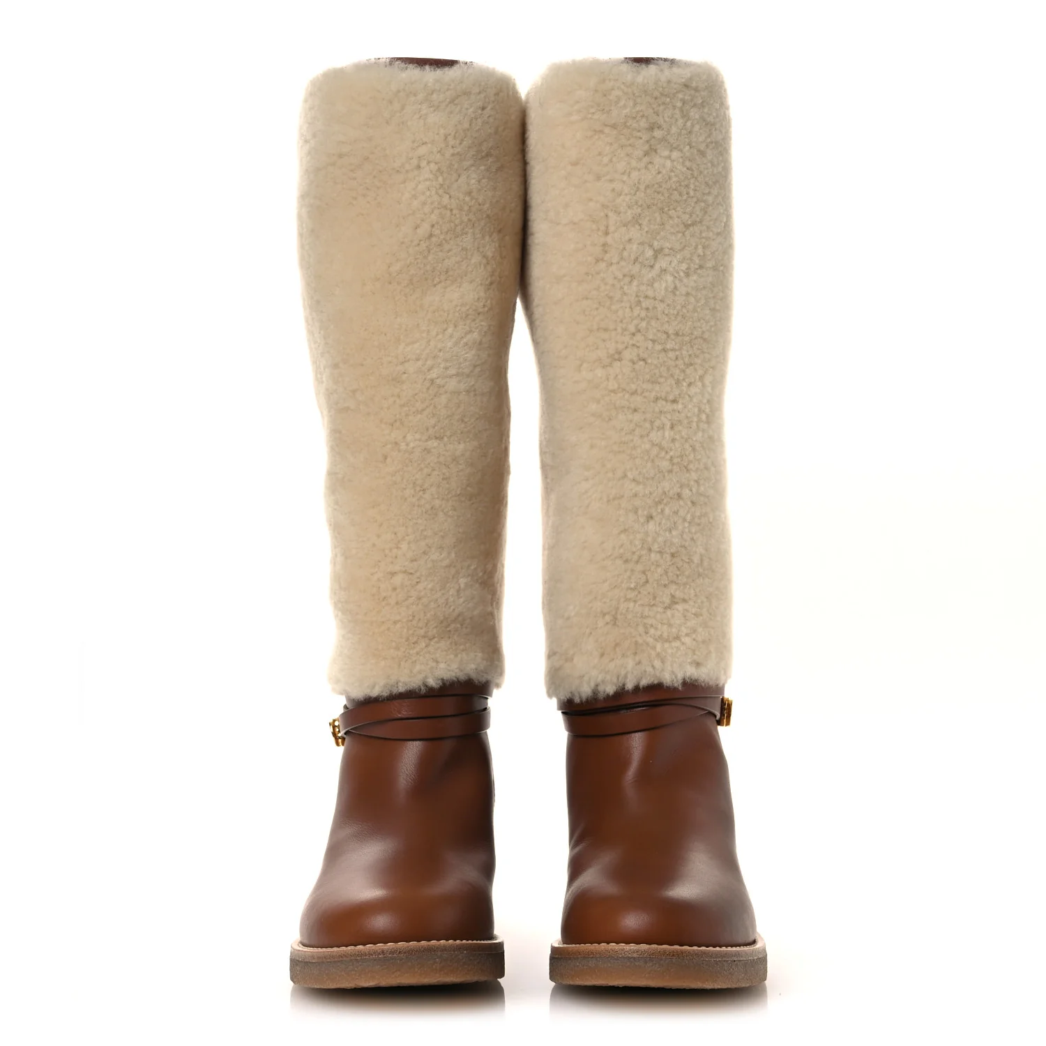 Calfskin Shearling D-Furious Boots 40.5 Dark Tan - Top Club