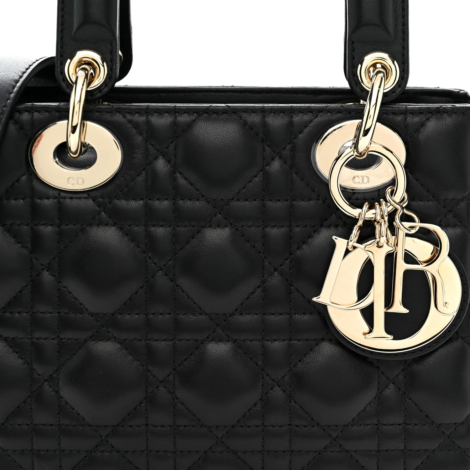 Lambskin Cannage Small My ABCDior Lady Dior Black - Top Club