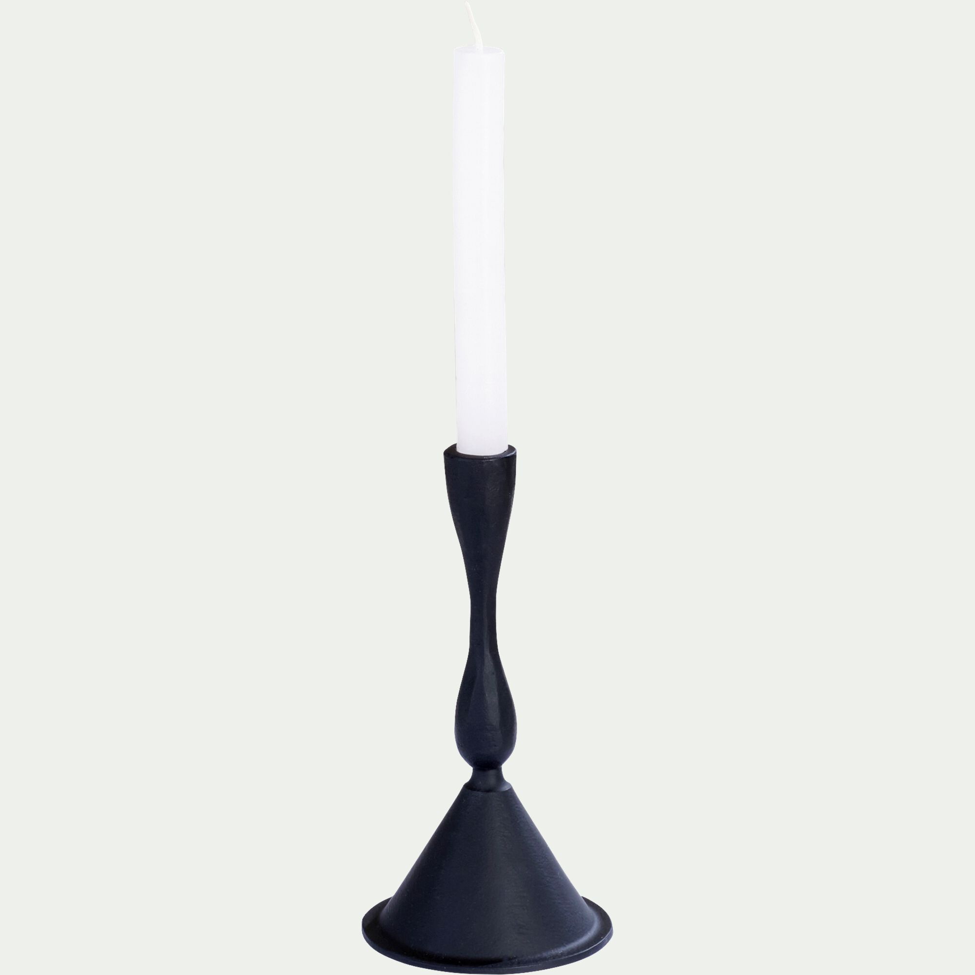 KORINA - Bougeoir en aluminium D10,5xH21cm - noir