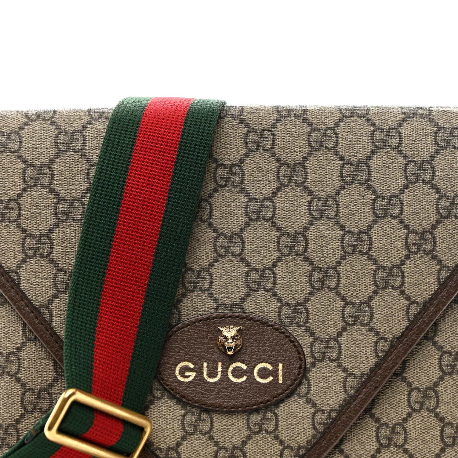 GG Supreme Monogram Web Medium Neo Vintage Flap Messenger Bag Beige New Acero - Top Club