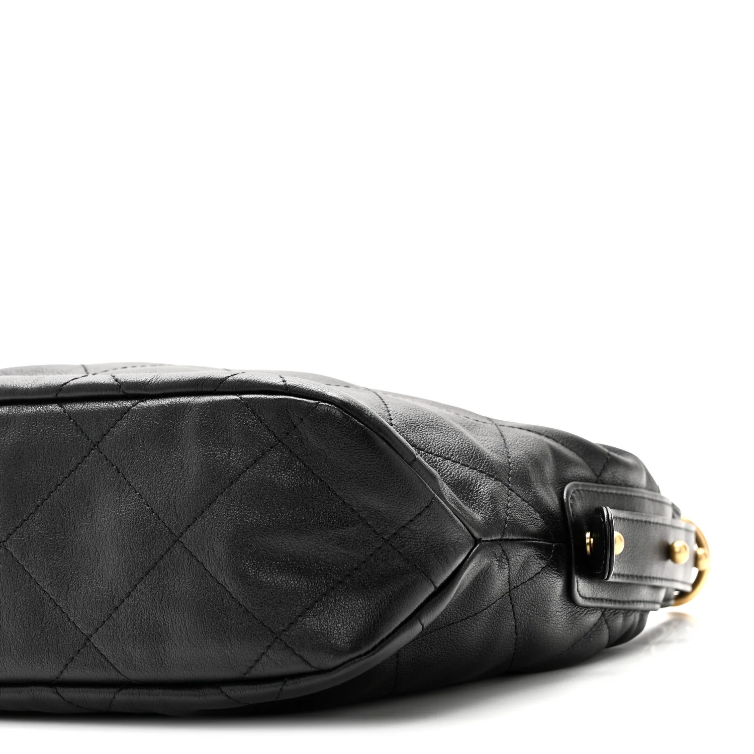 Calfskin Quilted Daily Hobo Black - Top Club