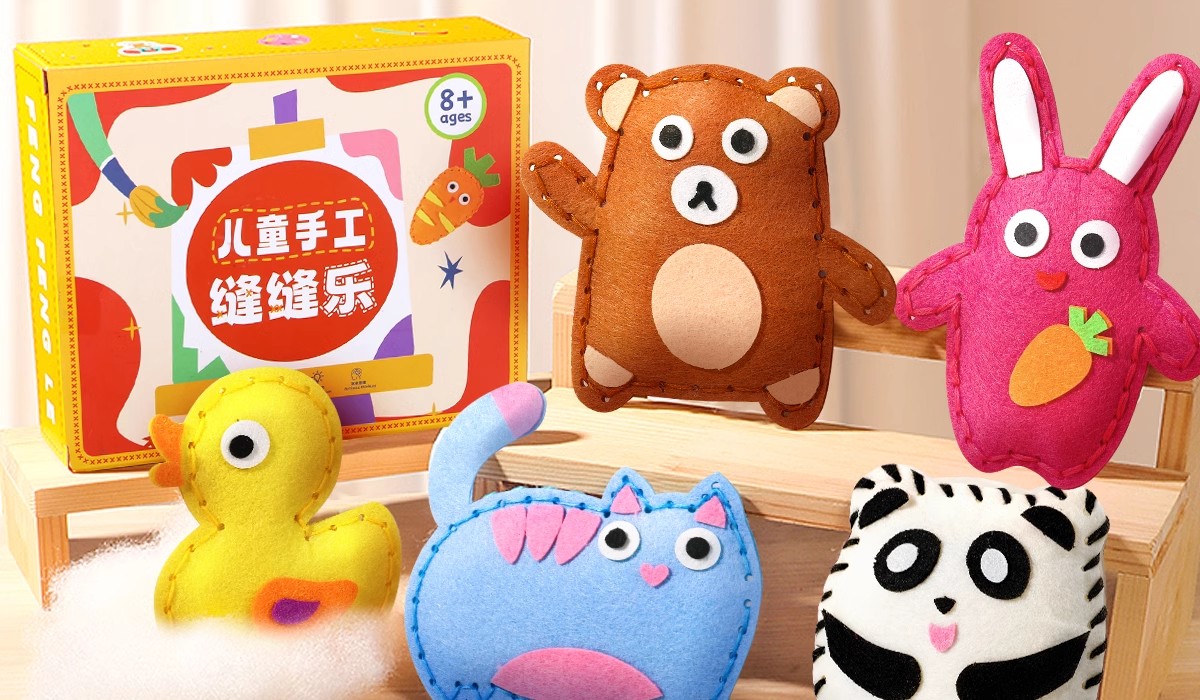 Children's DIY Felt Craft Kit Puzzle Sewing Music Pendant Non-Woven Handmade Creative Material for Early Education