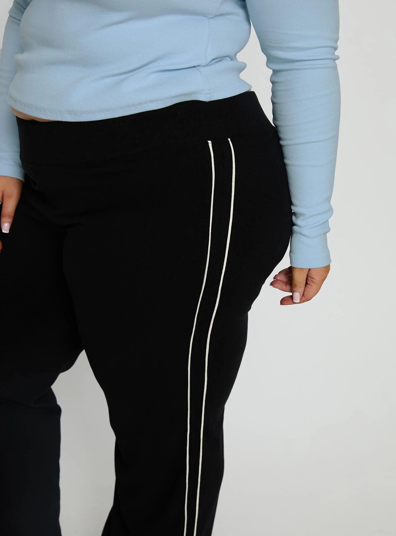 Ascenda Straight Leg Track Pant Black Curve