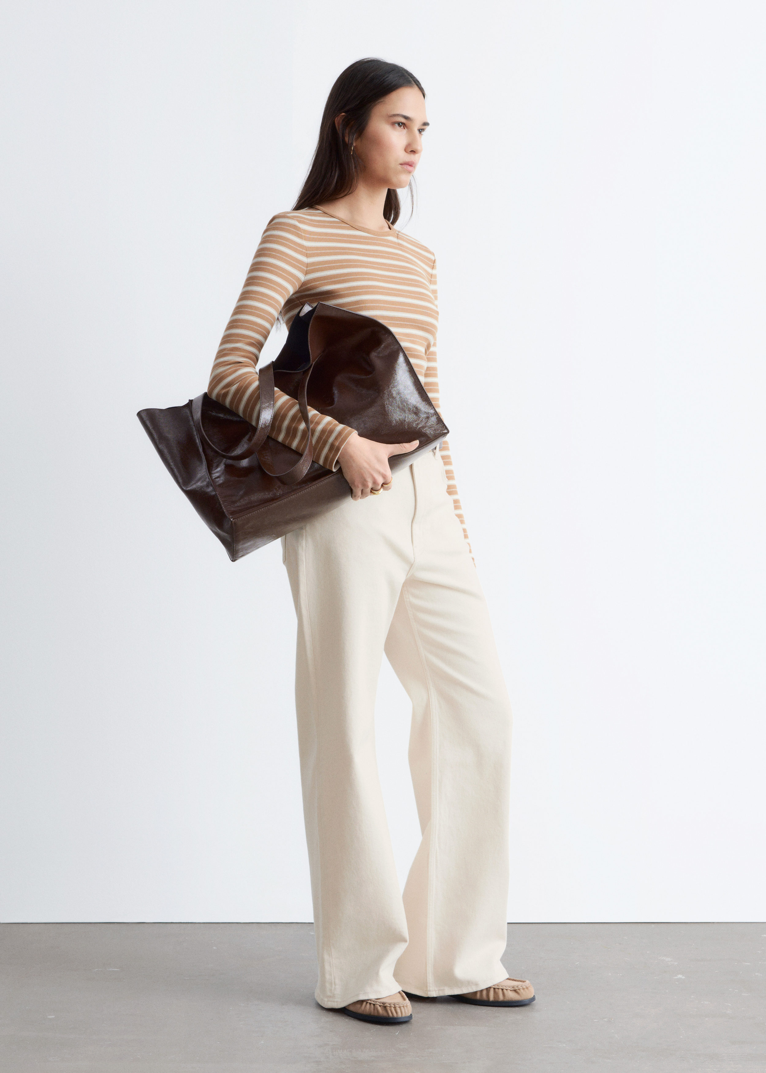 & Other Stories RIBBED LONG-SLEEVE TOP