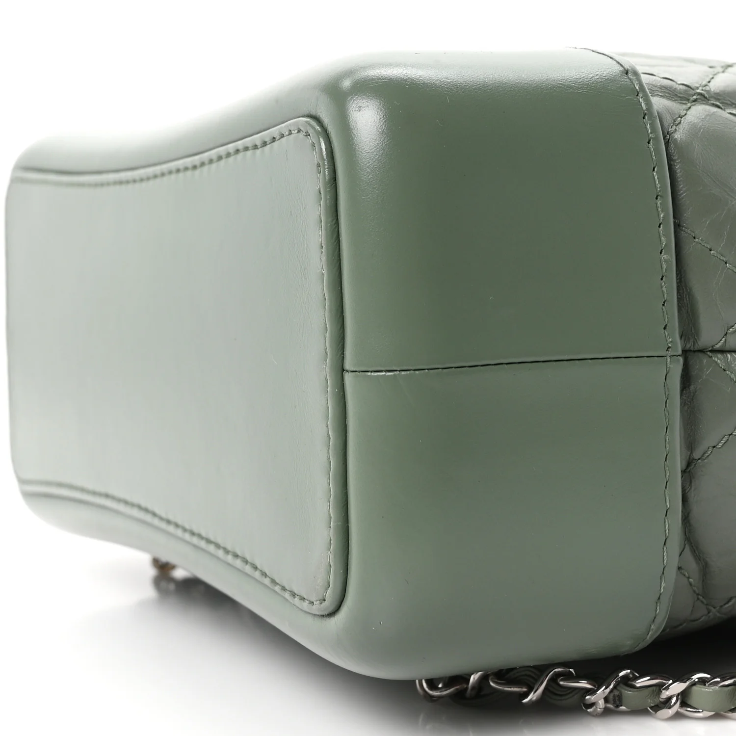 Aged Calfskin Quilted Small Gabrielle Backpack Green - Top Club