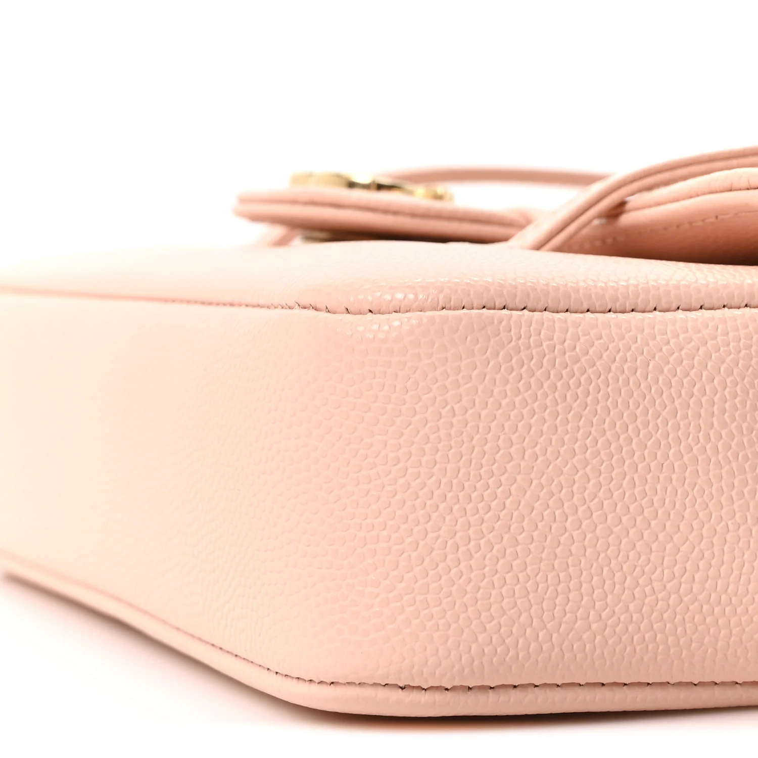 Shiny Caviar Mini Preppy Coco Shoulder Bag Light Pink - Top Club