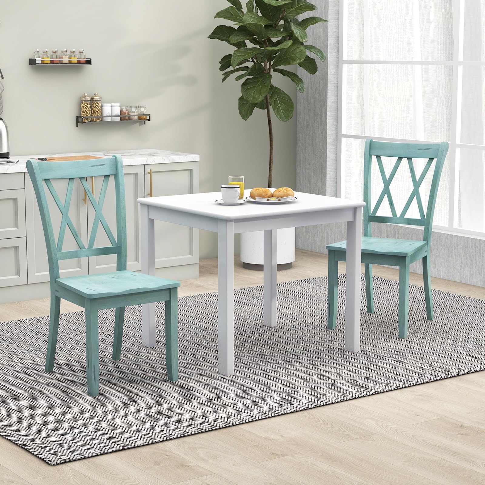 BEFOUNDLOVELY Wood Dining Chairs Set of 2/4