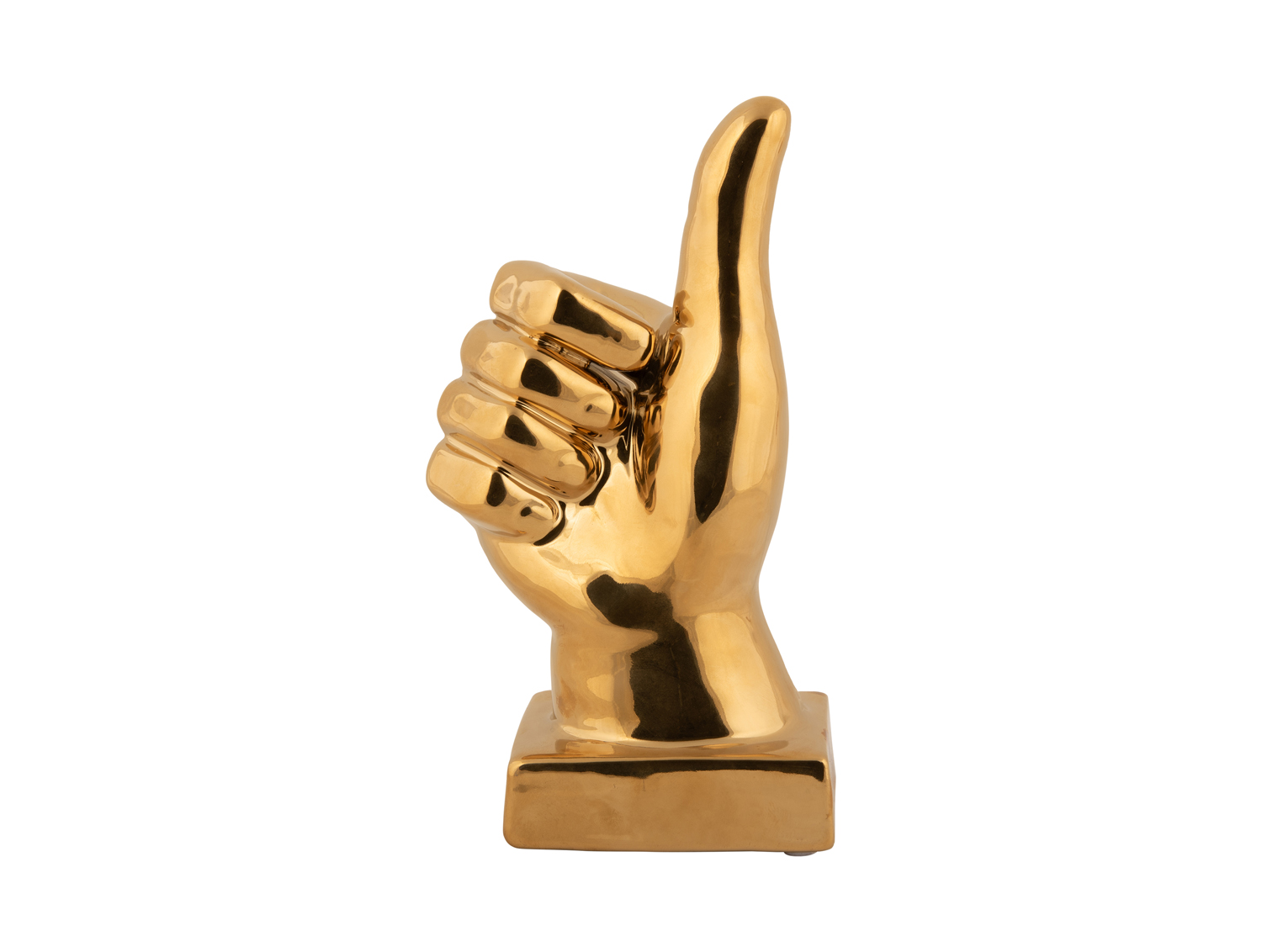 Statue Okay ceramic gold plated