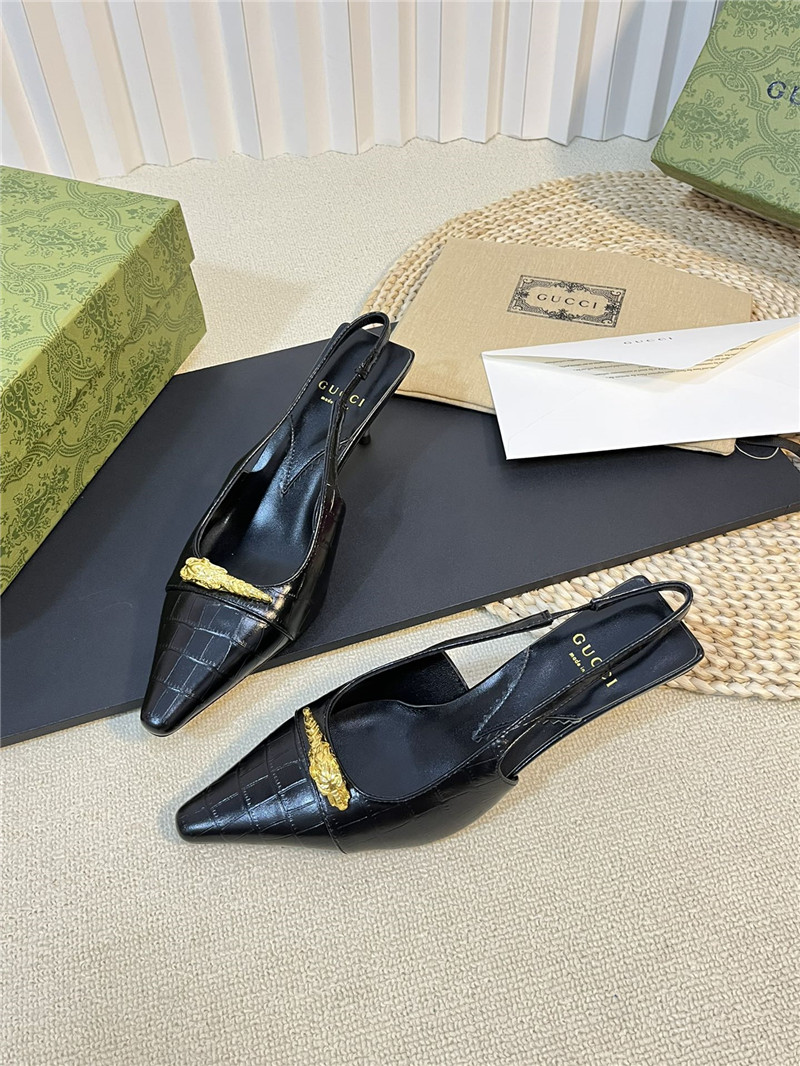 gucci women s pointed toe metal buckle shoes - Sneaker Replica Workshop