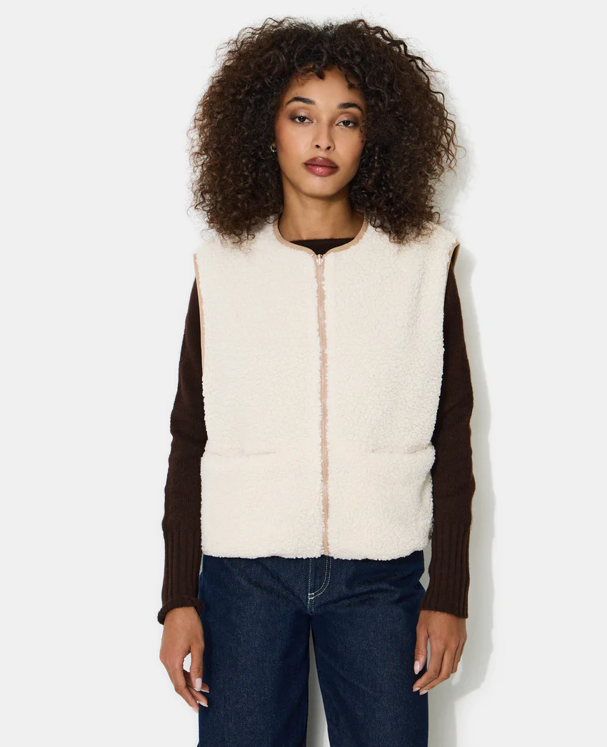 Pimkie Veste sans manches réversible avec sherpa
