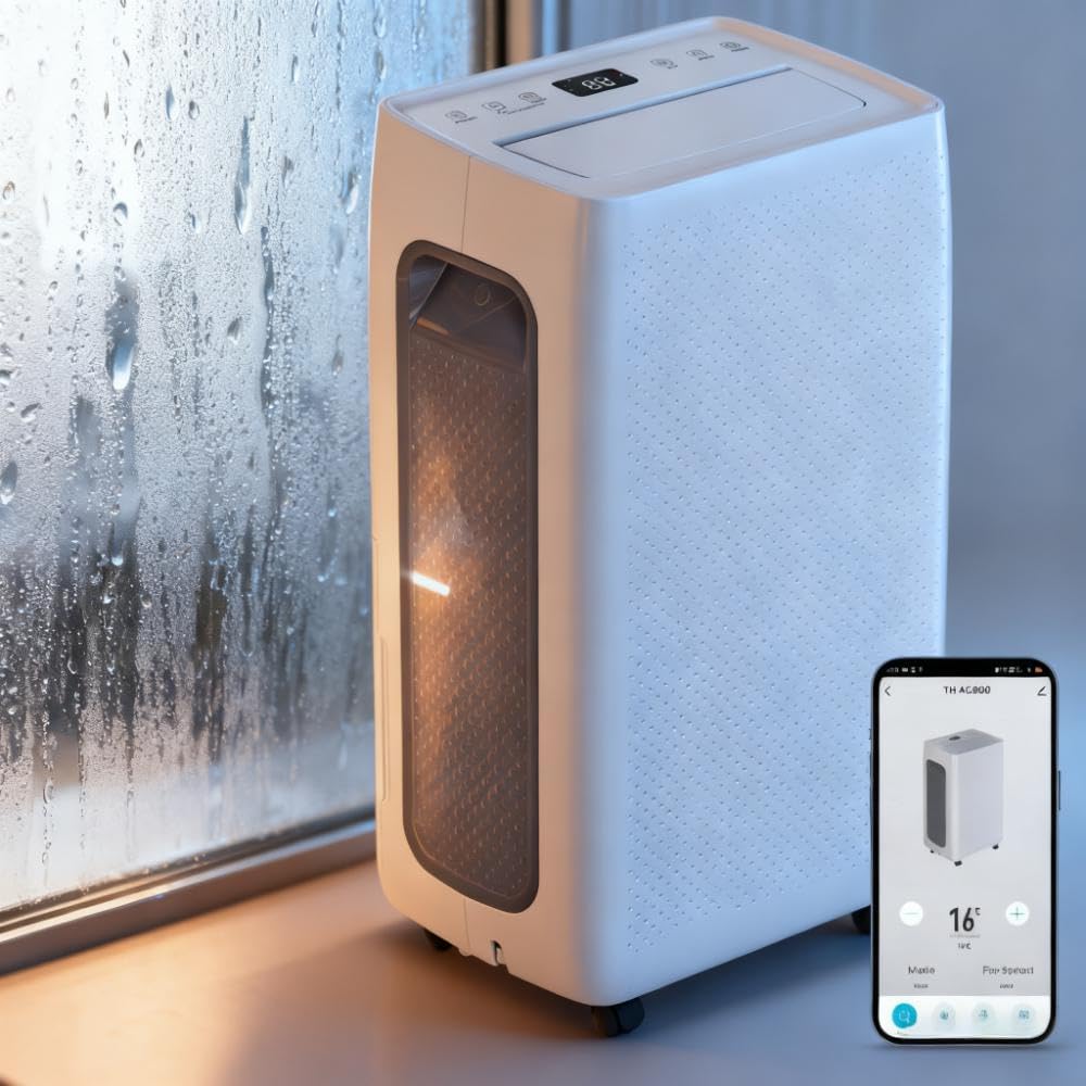 Deumidificatore elettrico 26 l/giorno con controllo WiFi/APP, deumidificatore intelligente (3 modalità), display digitale, serbatoio rimovibile da 4,5 l, scarico continuo < 39 dB