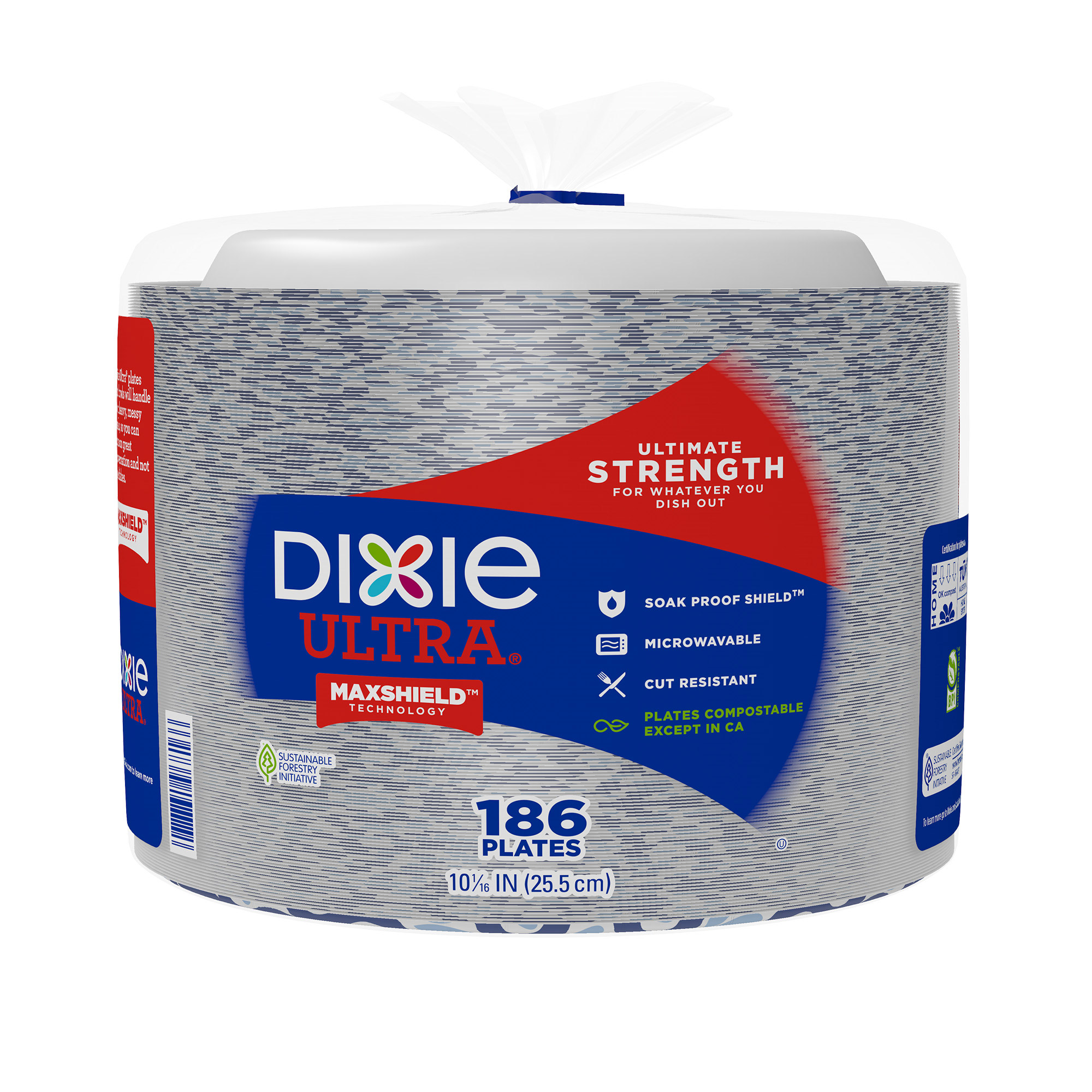 Dixie Ultra 10-1/16' Paper Plate, 186-count