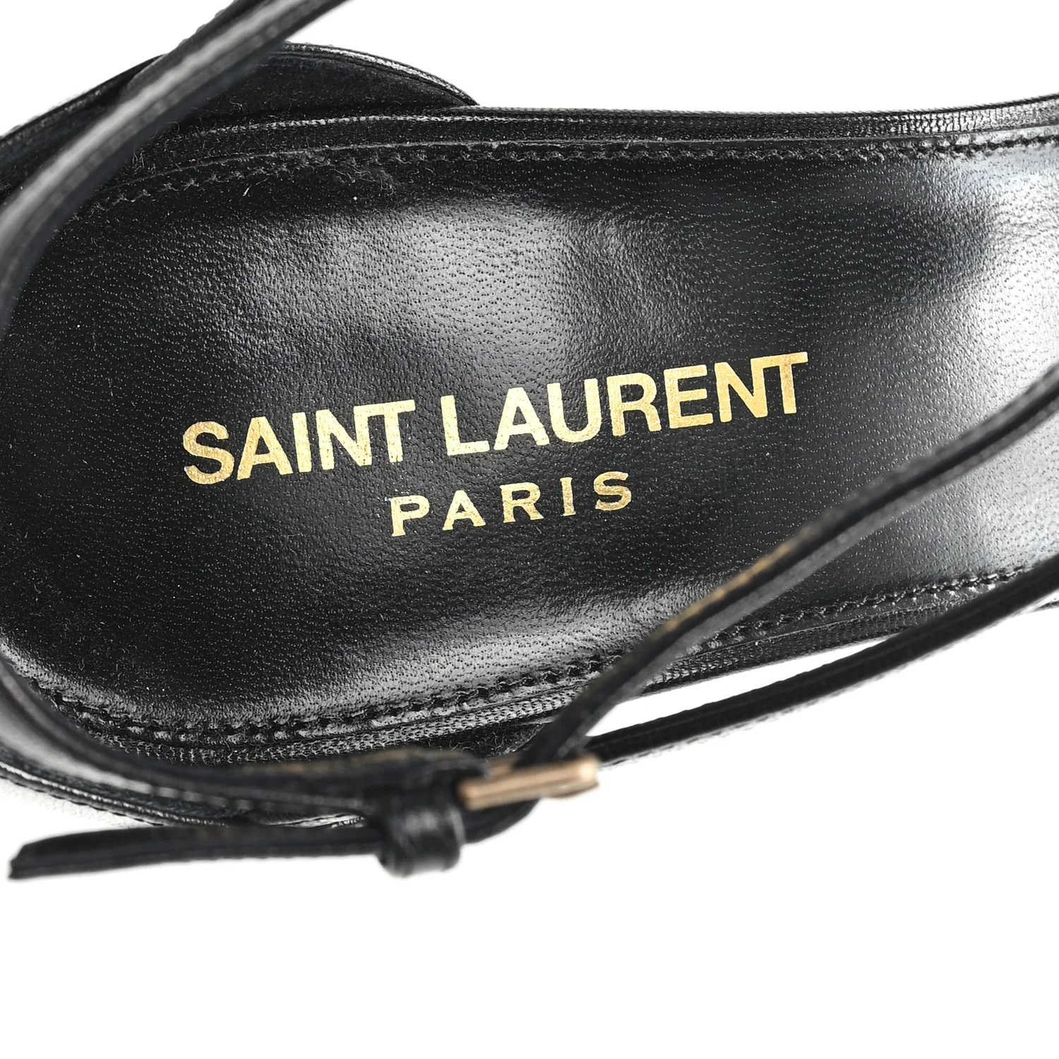 Calfskin Cassandra 100 Ankle Strap Sandals 41 Black - Top Club