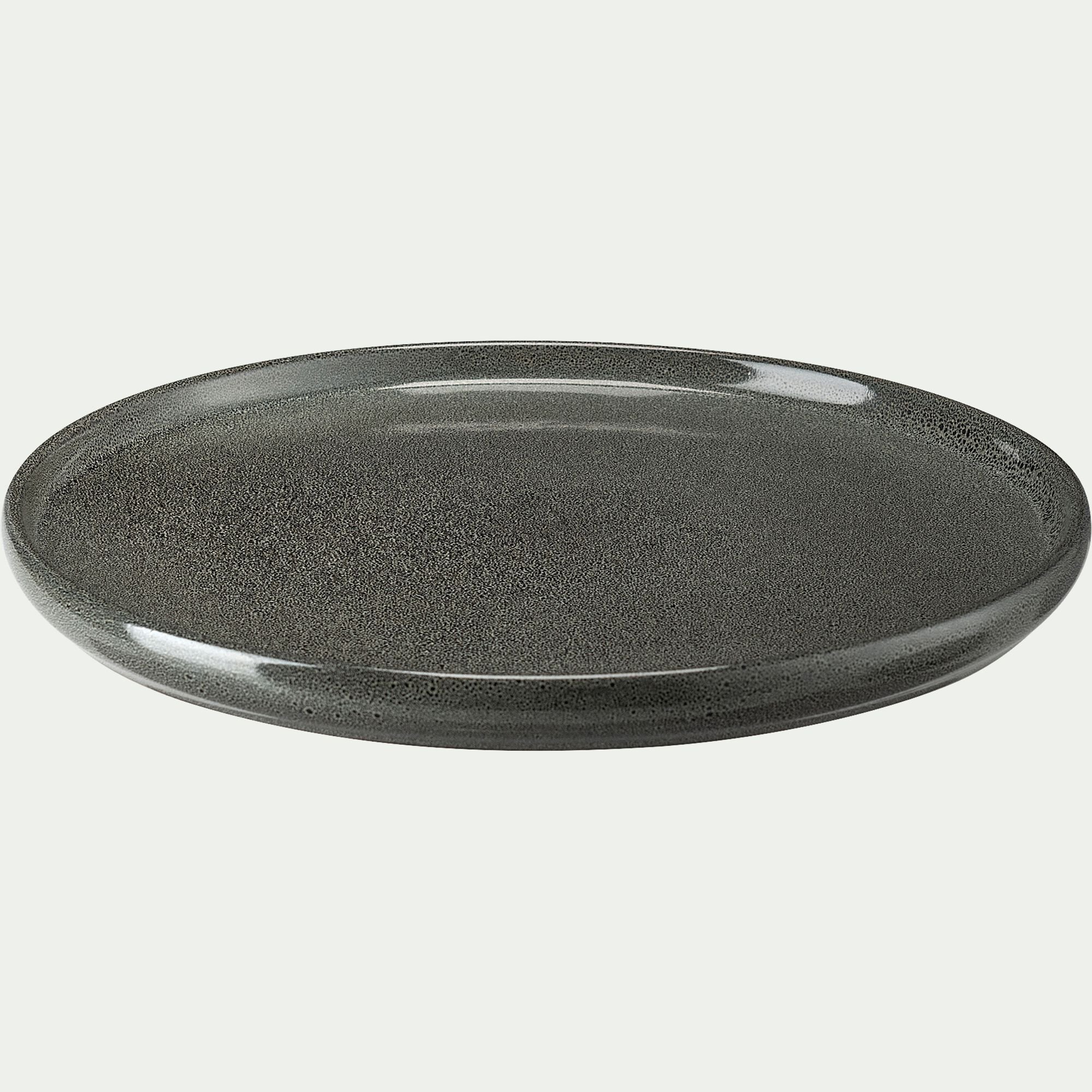 PIETRA - Assiette plate en grès émail réactif D27cm - vert
