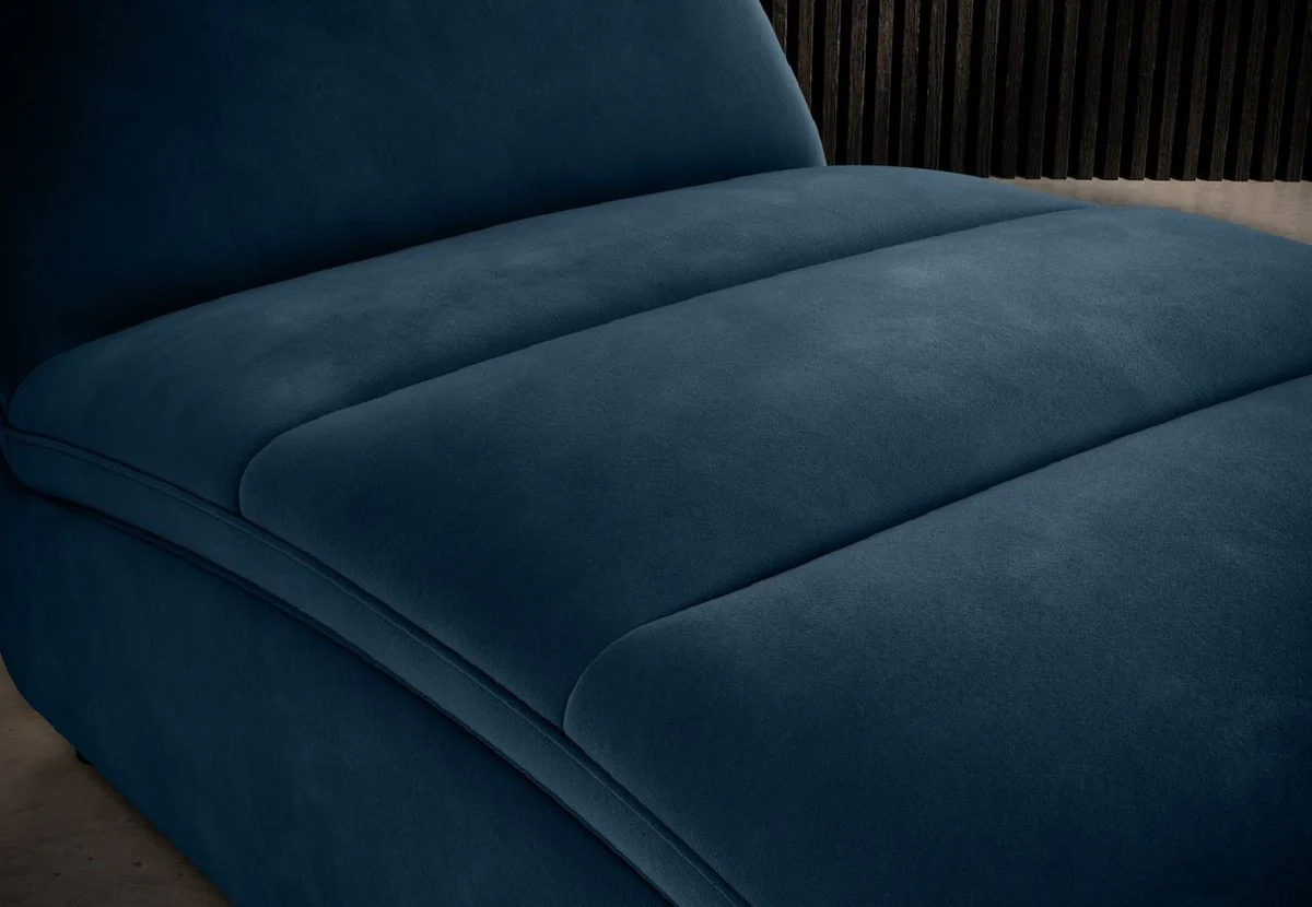Luxury chaise longue with pillows blue 85 x 170 x H. 92 cm - living room lounger - lounger - lounger - living room furniture - luxury furniture