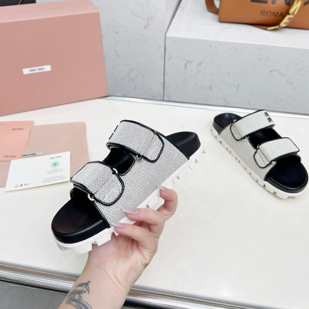MiuMiu Canvas slides - Top Club