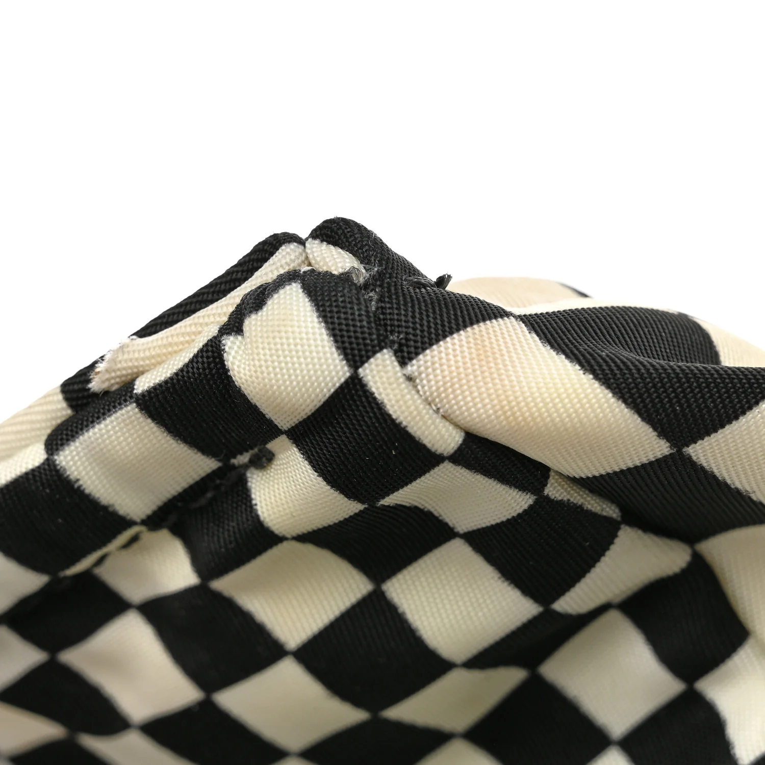 Nylon Checker Print Large Pandora Black White - Top Club