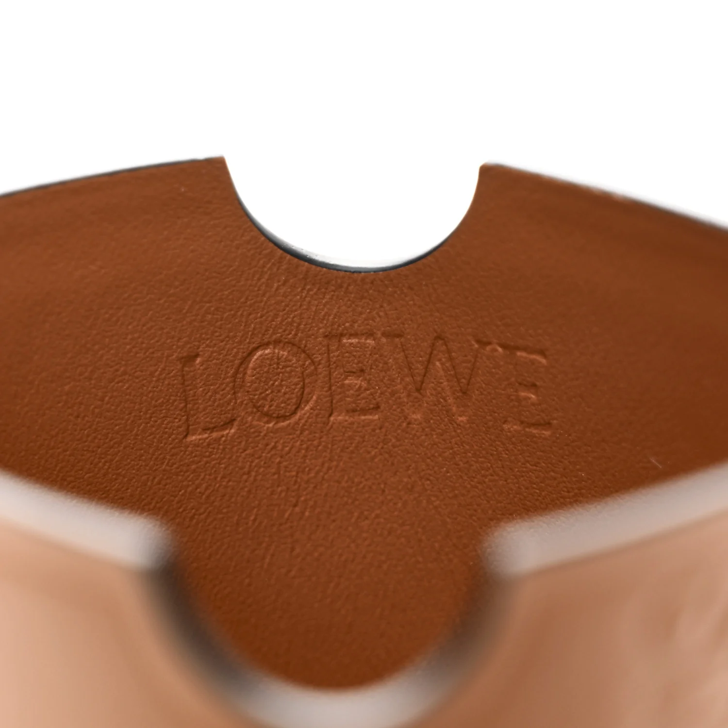 Smooth Calfskin Anagram Phone Pouch Tan - Top Club