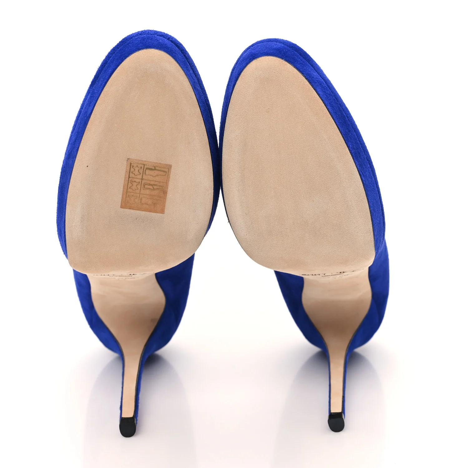Suede 120mm Platform Pumps 38 Electric Blue - Top Club