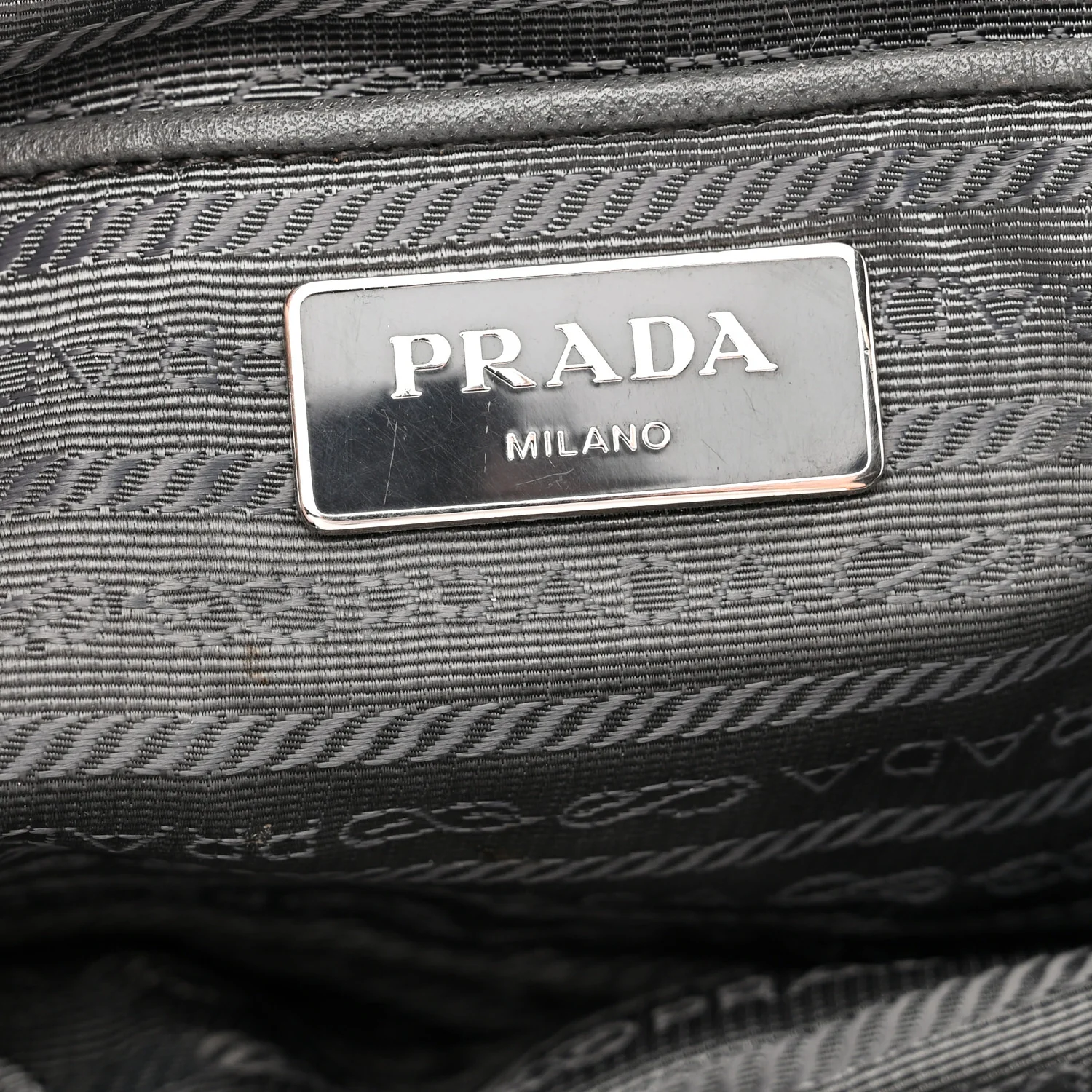 Tessuto Nylon Saffiano Medium Backpack Anthracite - Top Club