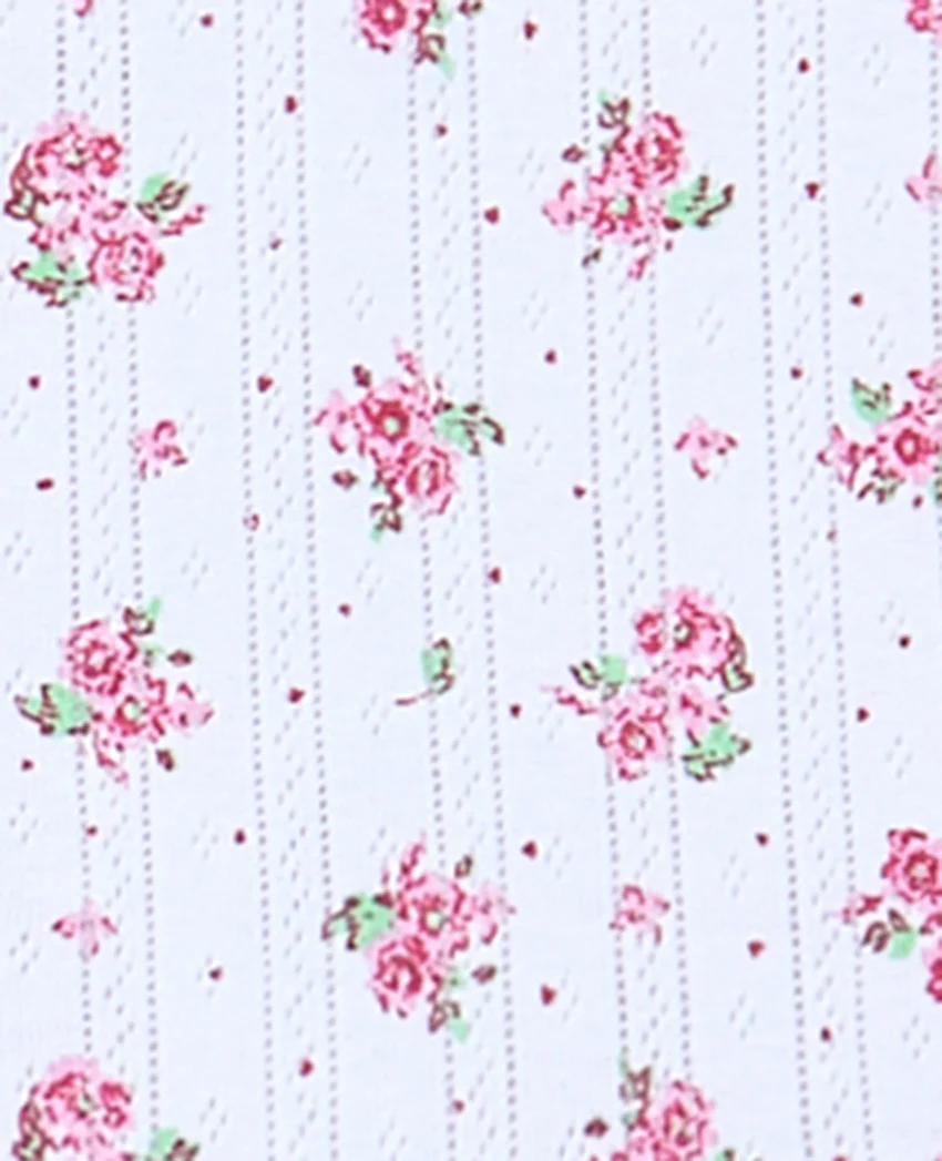 Pimkie T-shirt boutonné en maille pointelle motif fleurs