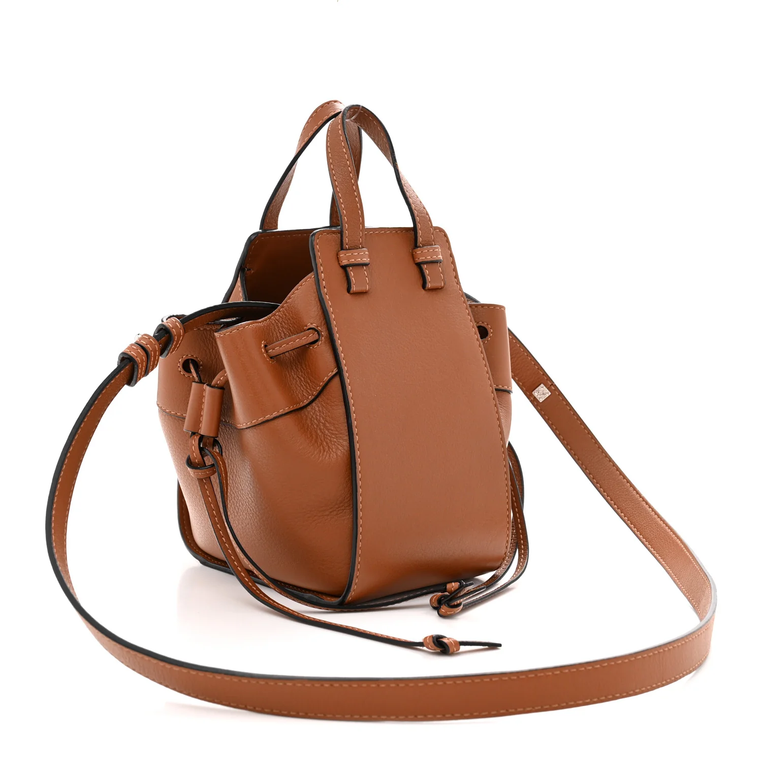 Calfskin Mini Hammock Shoulder Bag Tan