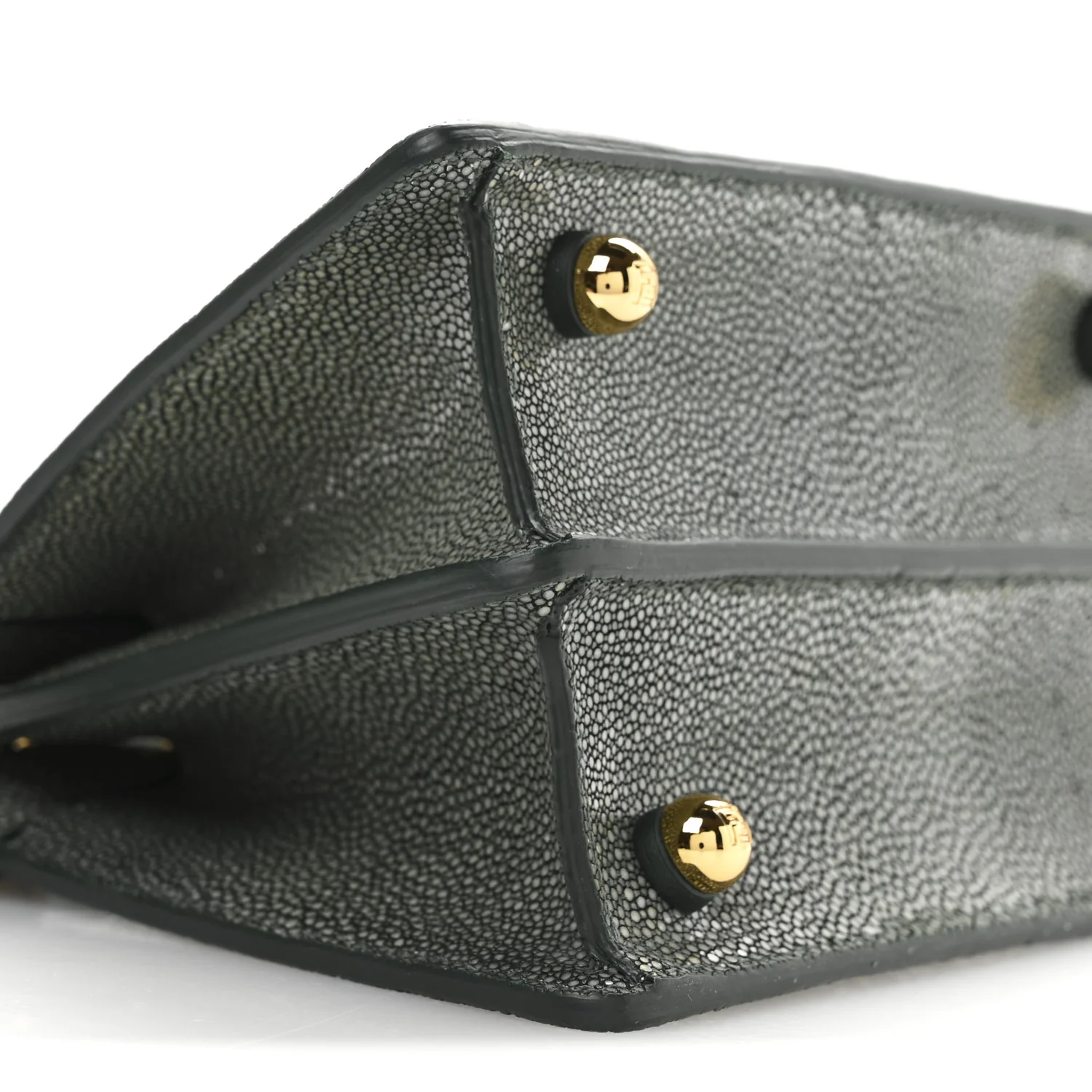 Stingray Shiny Nappa Petite Peekaboo I SEE U Satchel Verde Inglese - Top Club