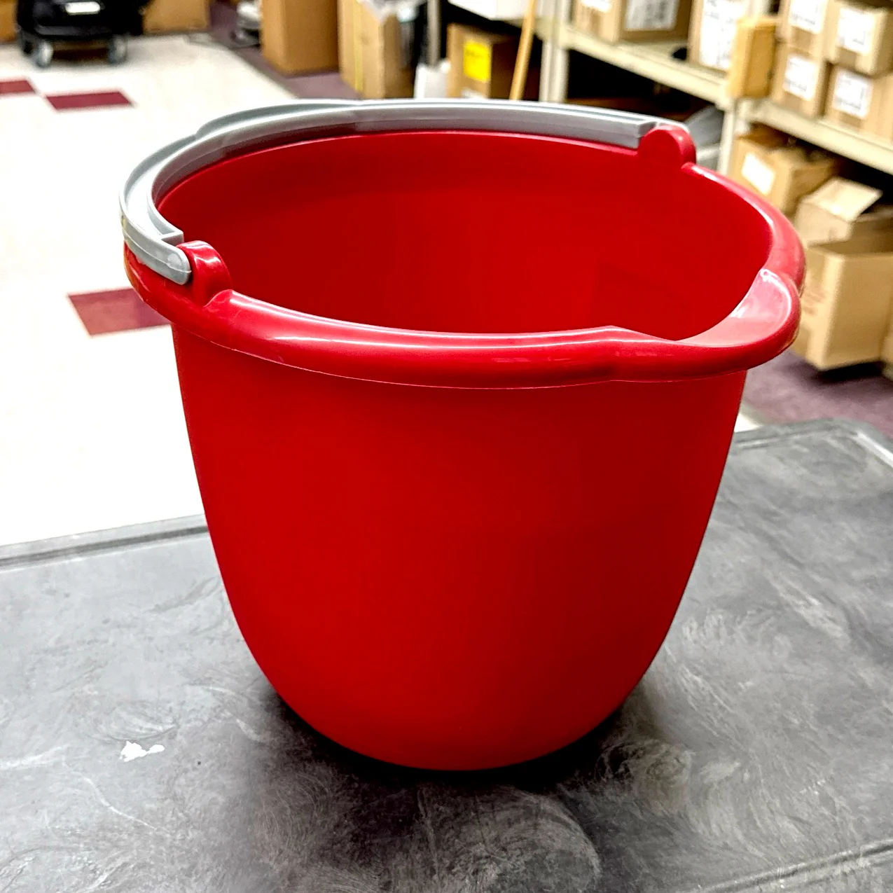 14qt RED PLASTIC BUCKET / PAIL - Victorias Cleaning and Janitor