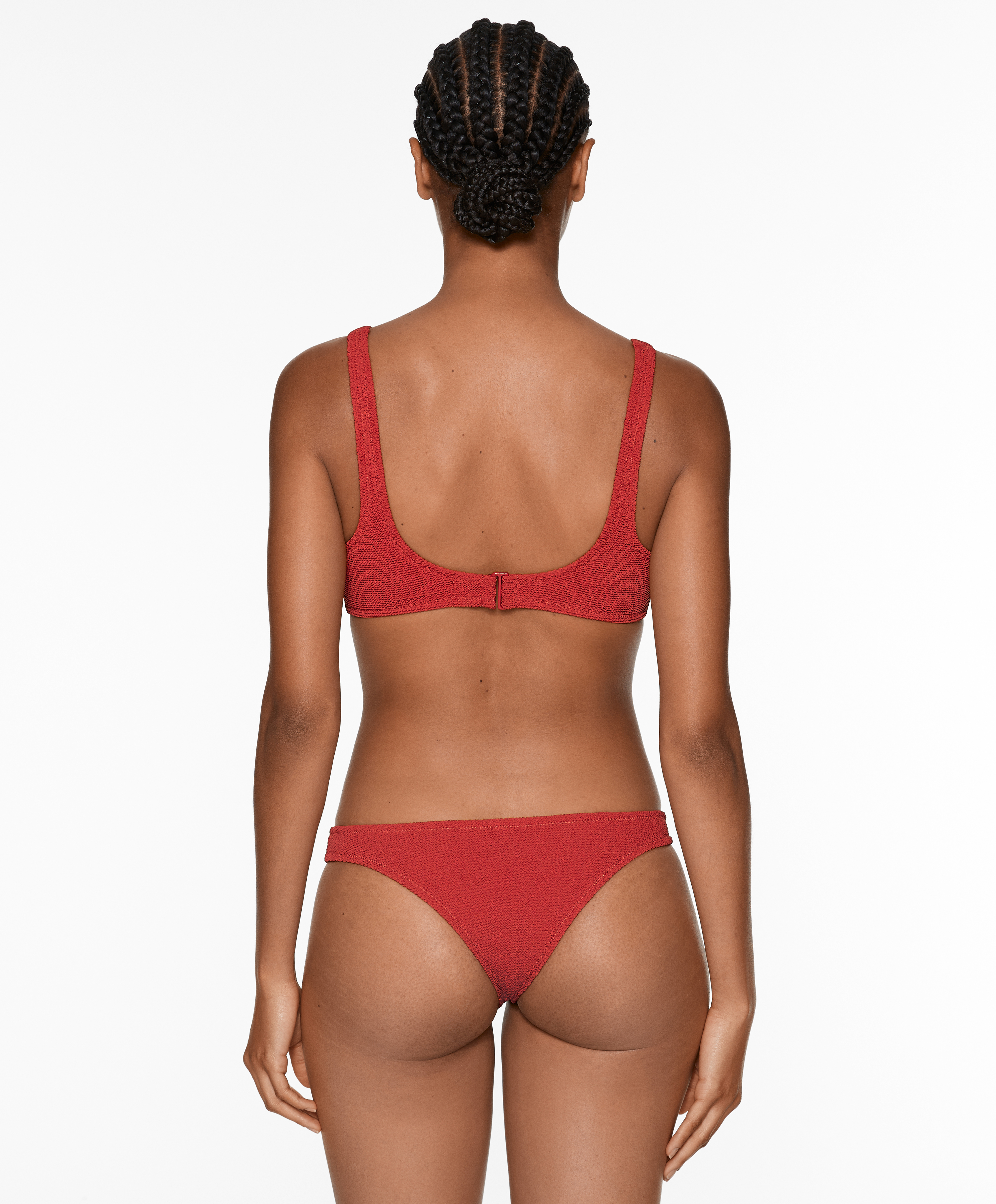 OYSHO U-cut crinkle Brazilian bikini briefs