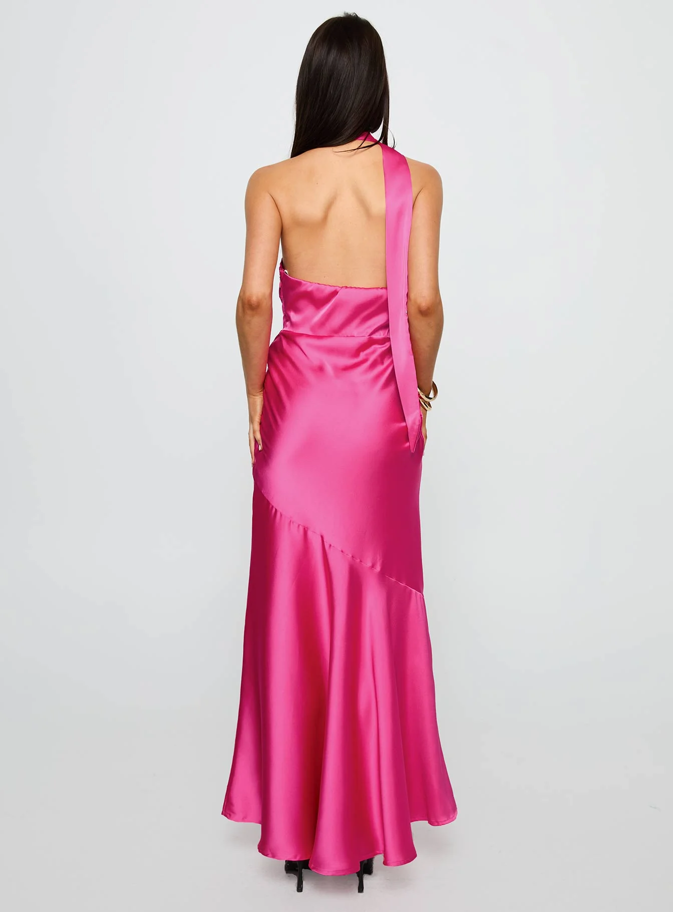 Elixaire Scarf Maxi Dress Pink