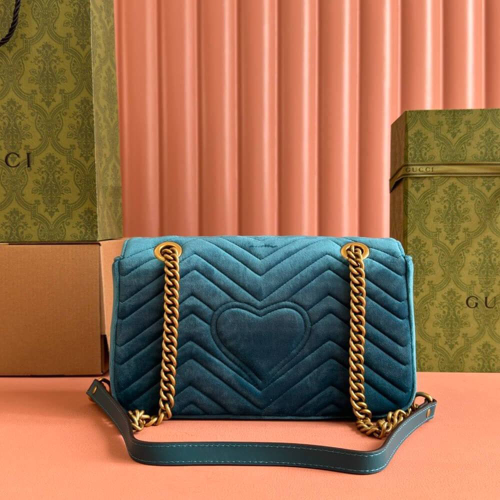 GG Velvet Small Marmont shoulder bag - Top Club