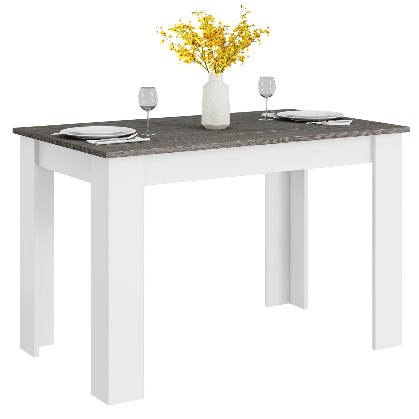 BEFOUNDLOVELY Wooden Dining Table, Modern Kitchen Table for 4, 47