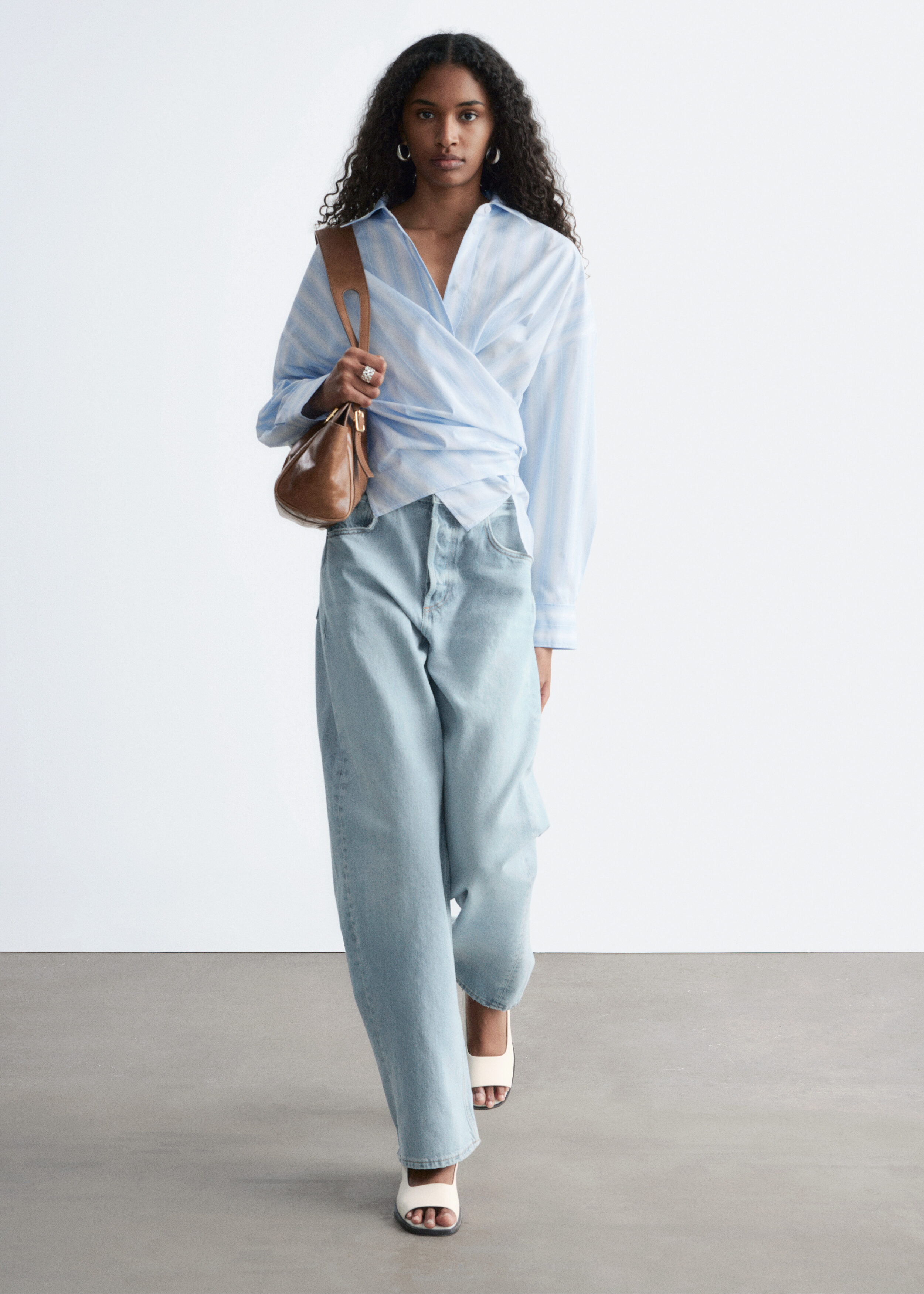 & Other Stories TIE-WAIST COTTON SHIRT