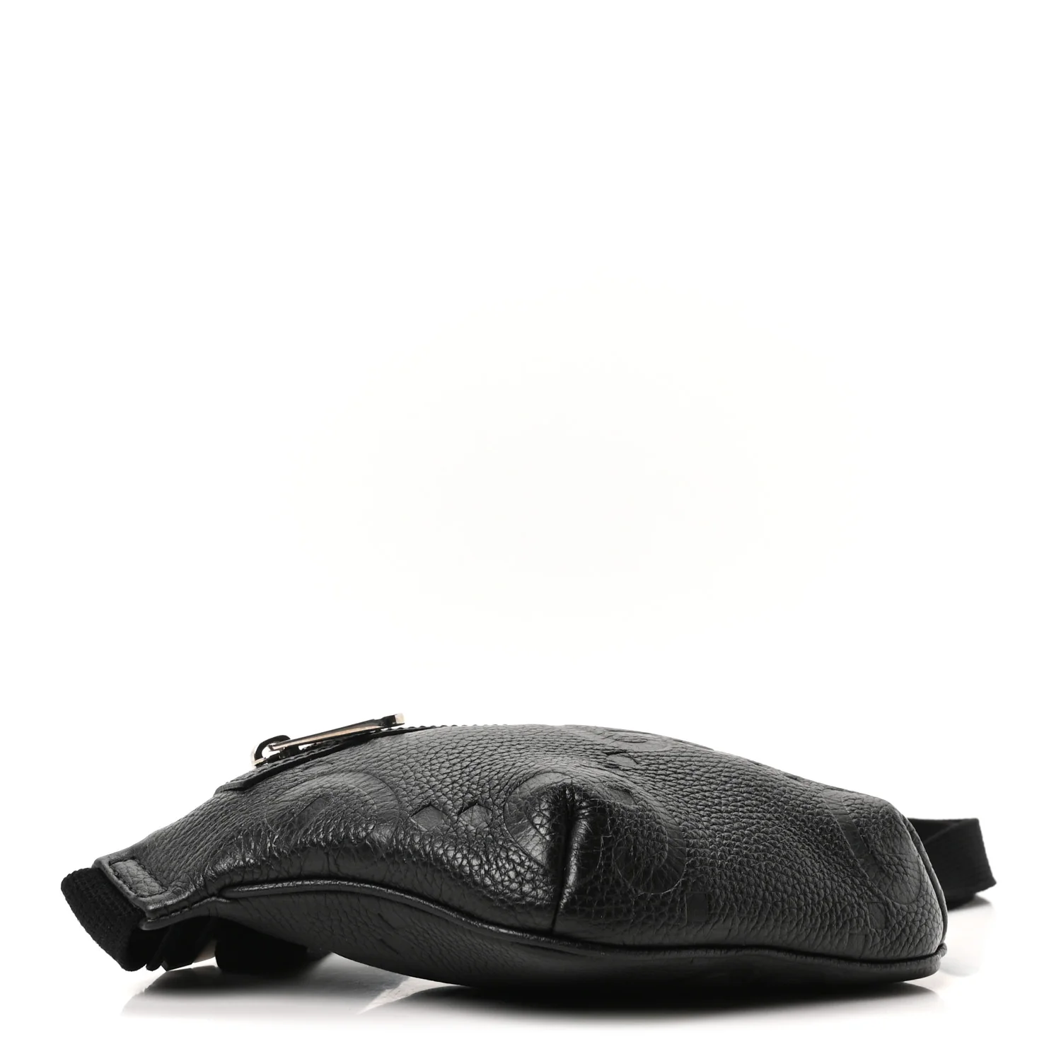 Piuma Calfskin Jumbo GG Embossed Small Belt Bag Black - Top Club
