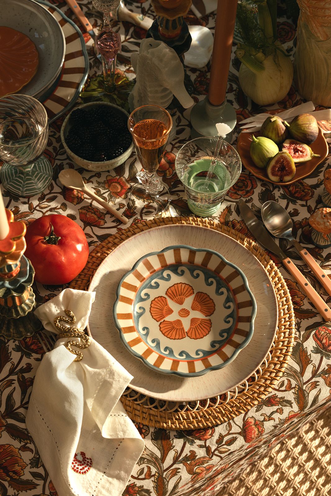 Lichtbruine rotan placemat