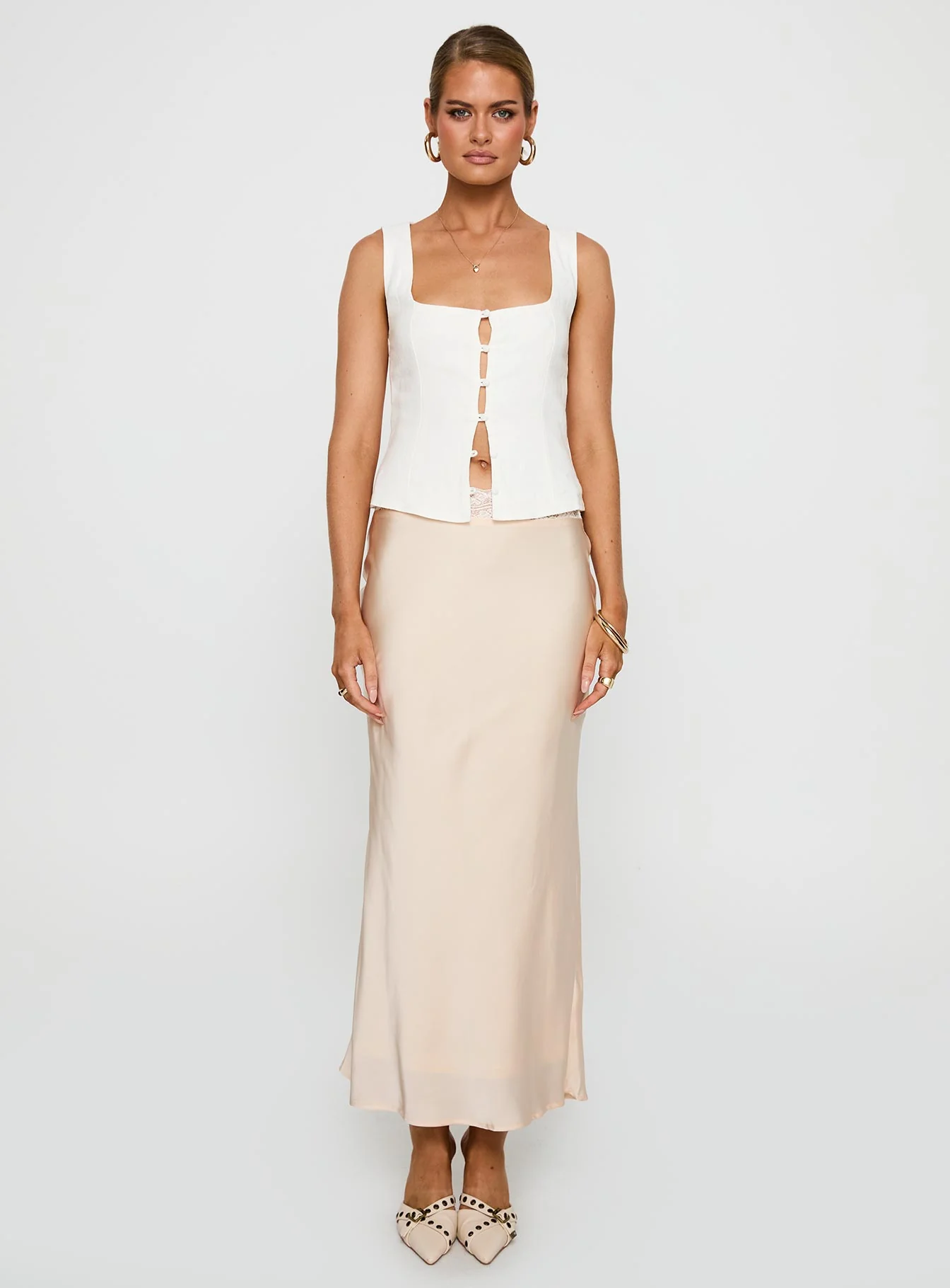 The Charmaine Maxi Skirt Cream