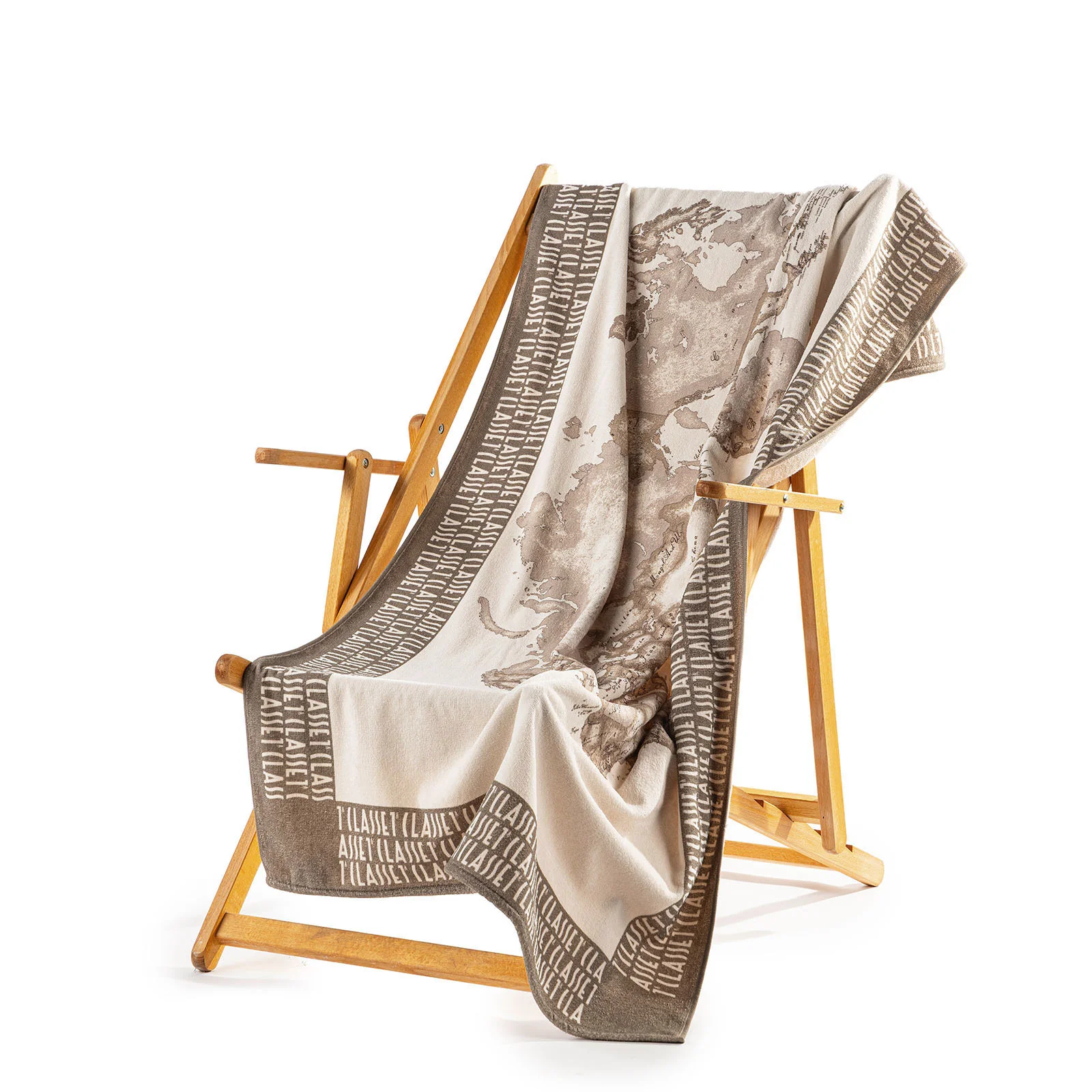 Telo Mare In Cotone Geo Safari Map Cm. 100X180 Unica Alviero Martini 1A Classe