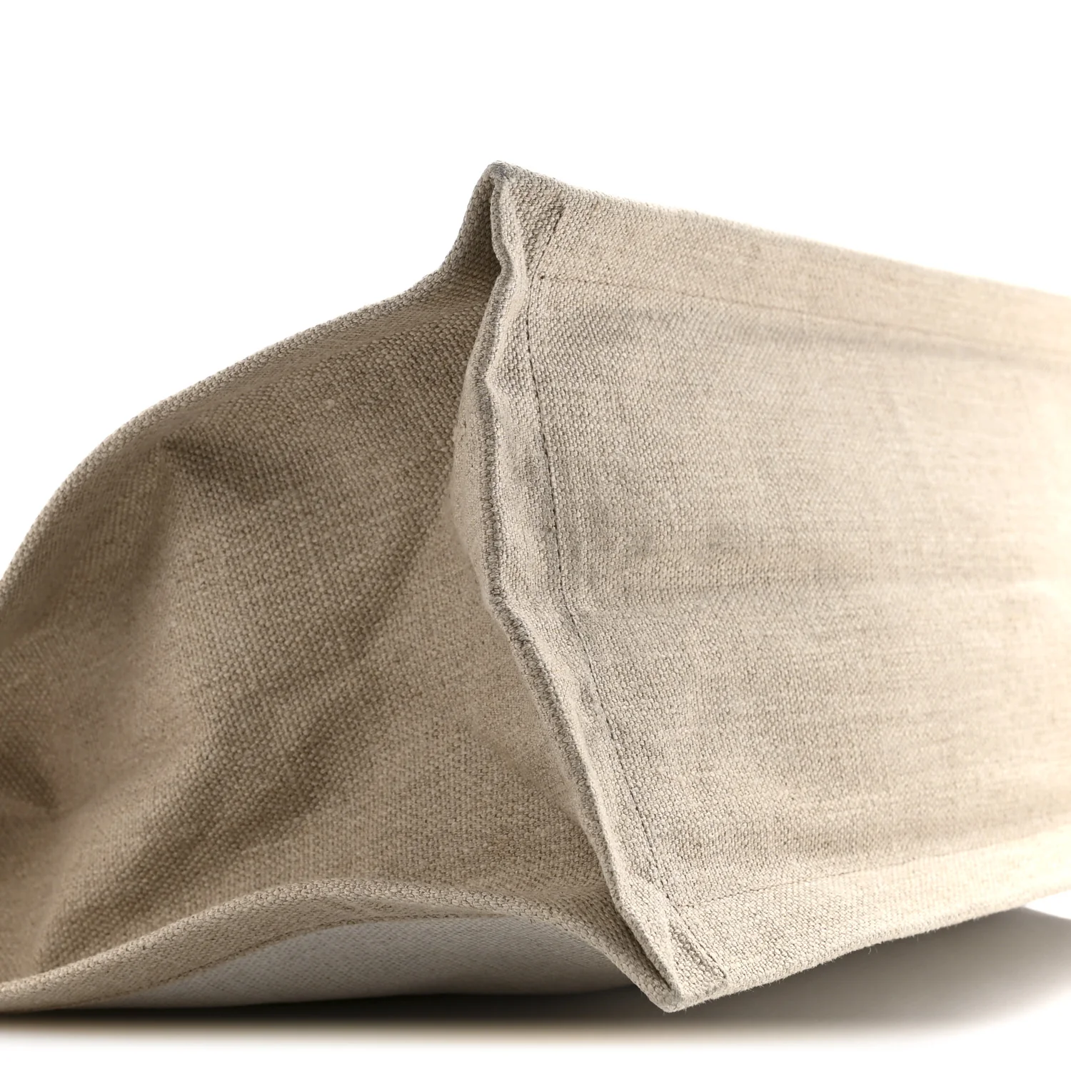 Linen Calfskin Rive Gauche Tote Greggio Natural - Top Club