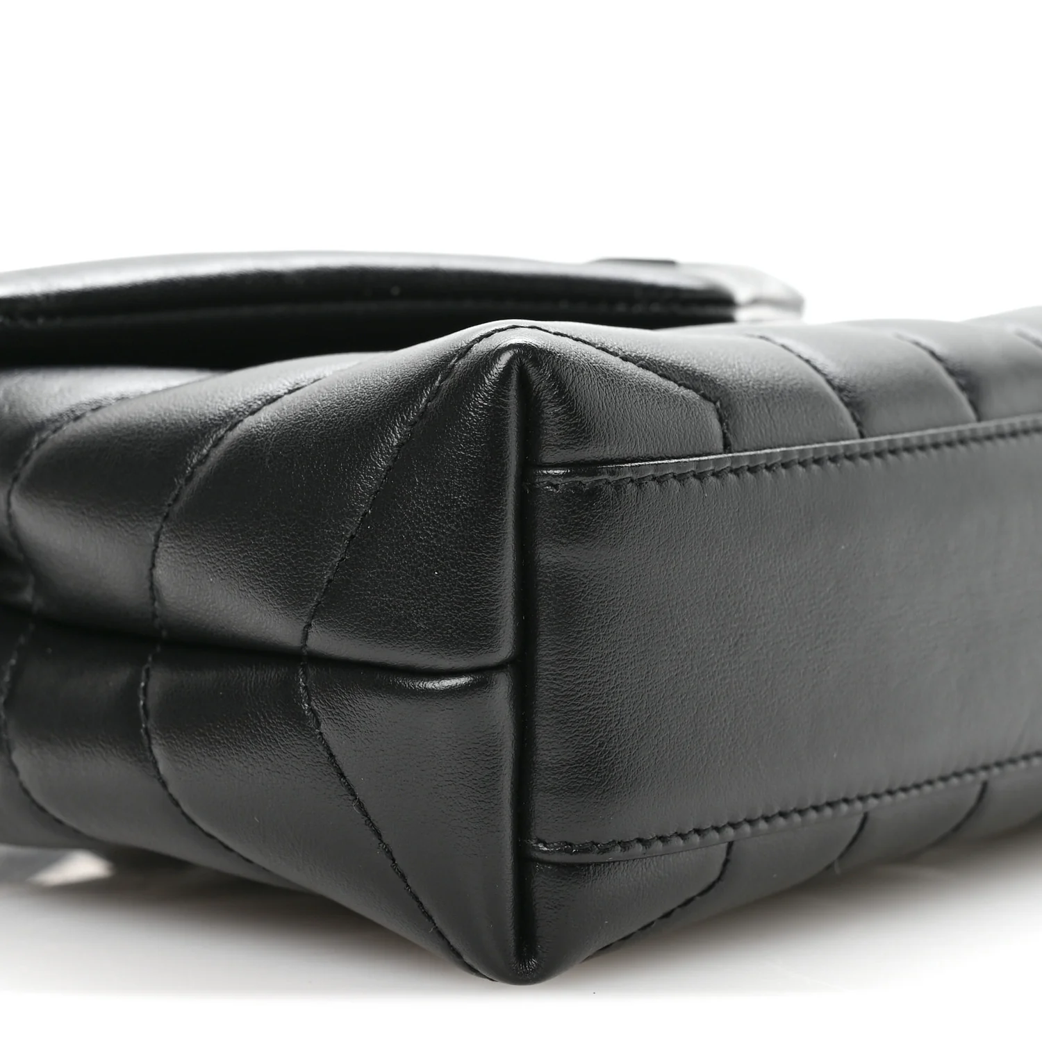 Calfskin Y Quilted Monogram Monochrome Toy Loulou Crossbody Bag Black - Top Club
