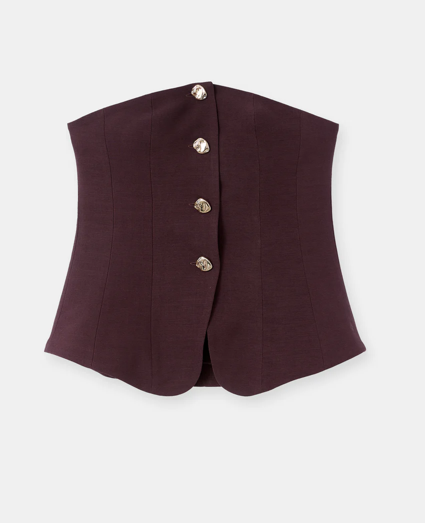 Pimkie Top bustier avec boutons fantaisie