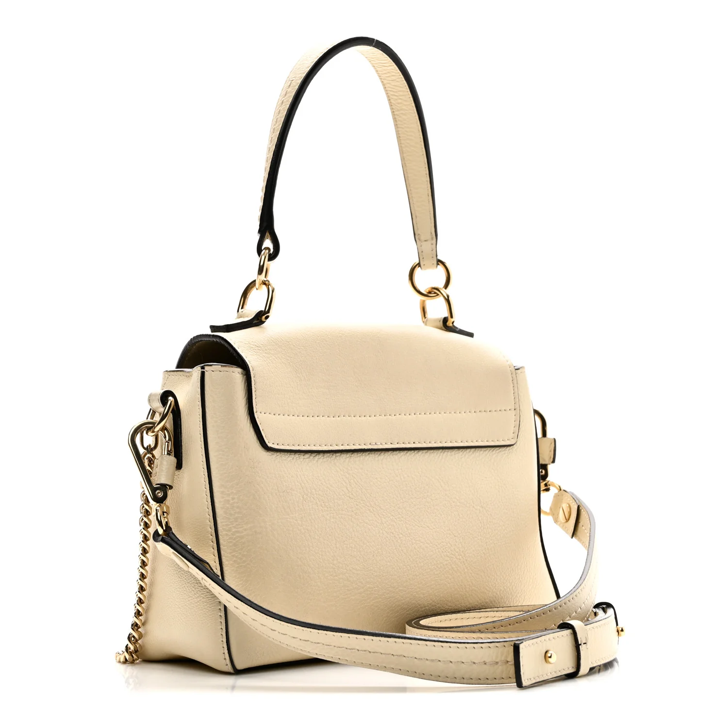 Calfskin Mini Faye Day Shoulder Bag Off White - Top Club