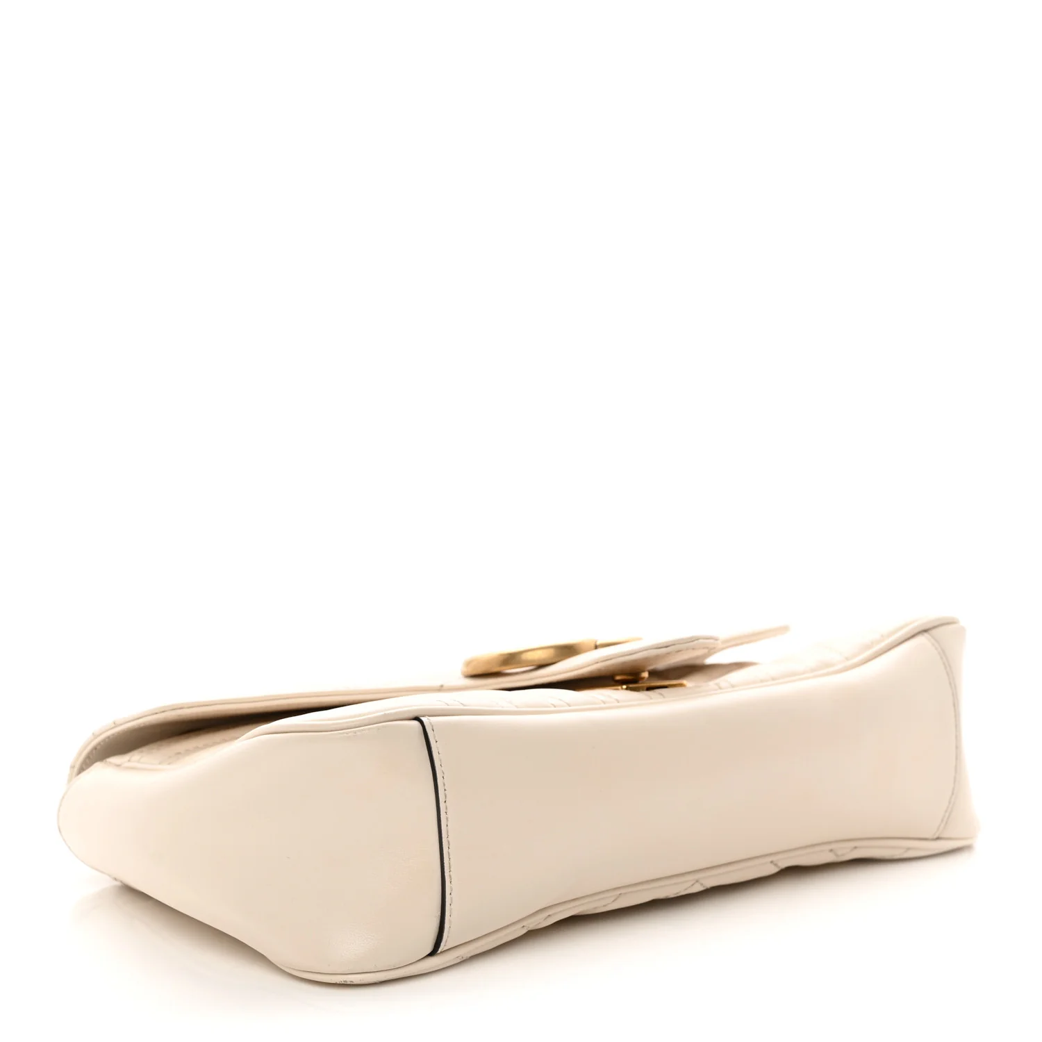 Calfskin Matelasse Small GG Marmont Shoulder Bag White - Top Club